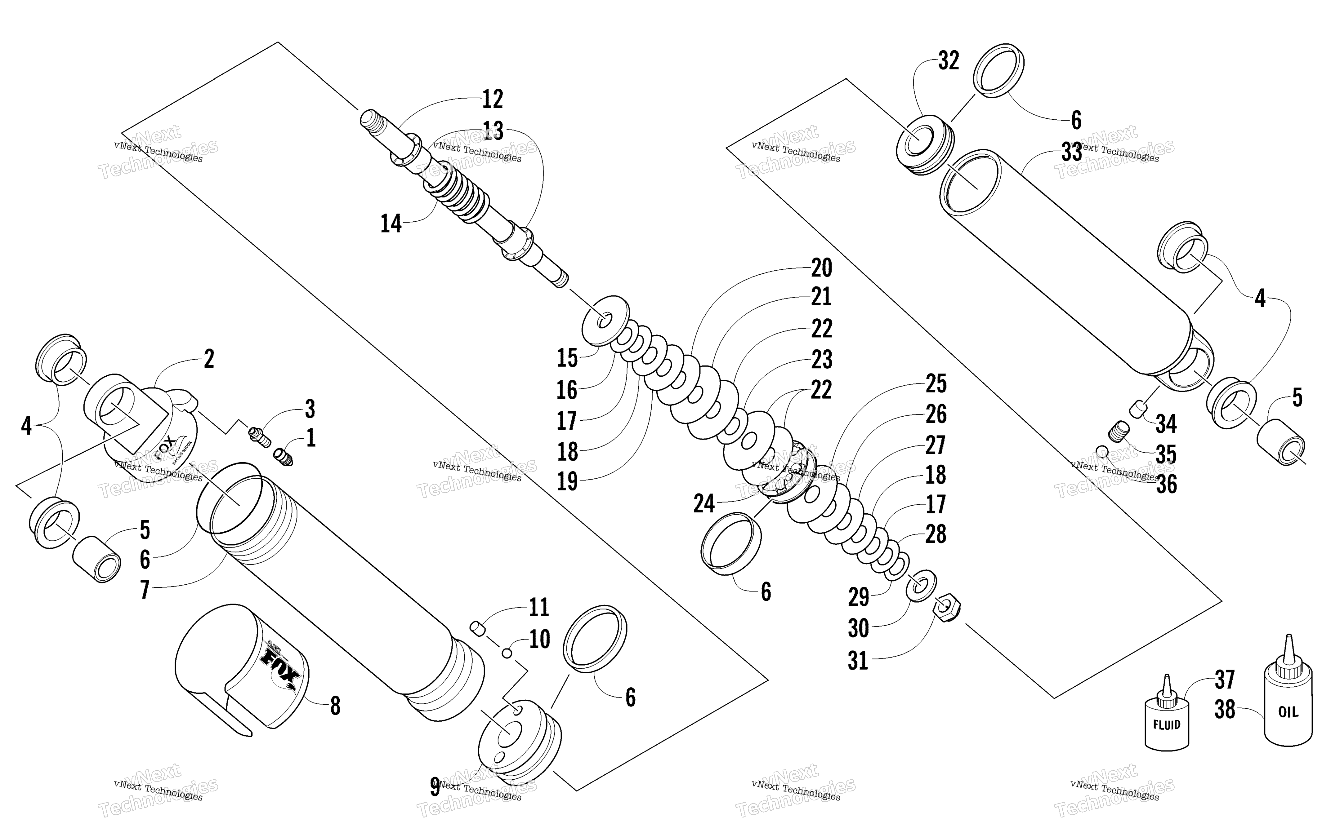 Передняя часть Suspension Shock Absorber