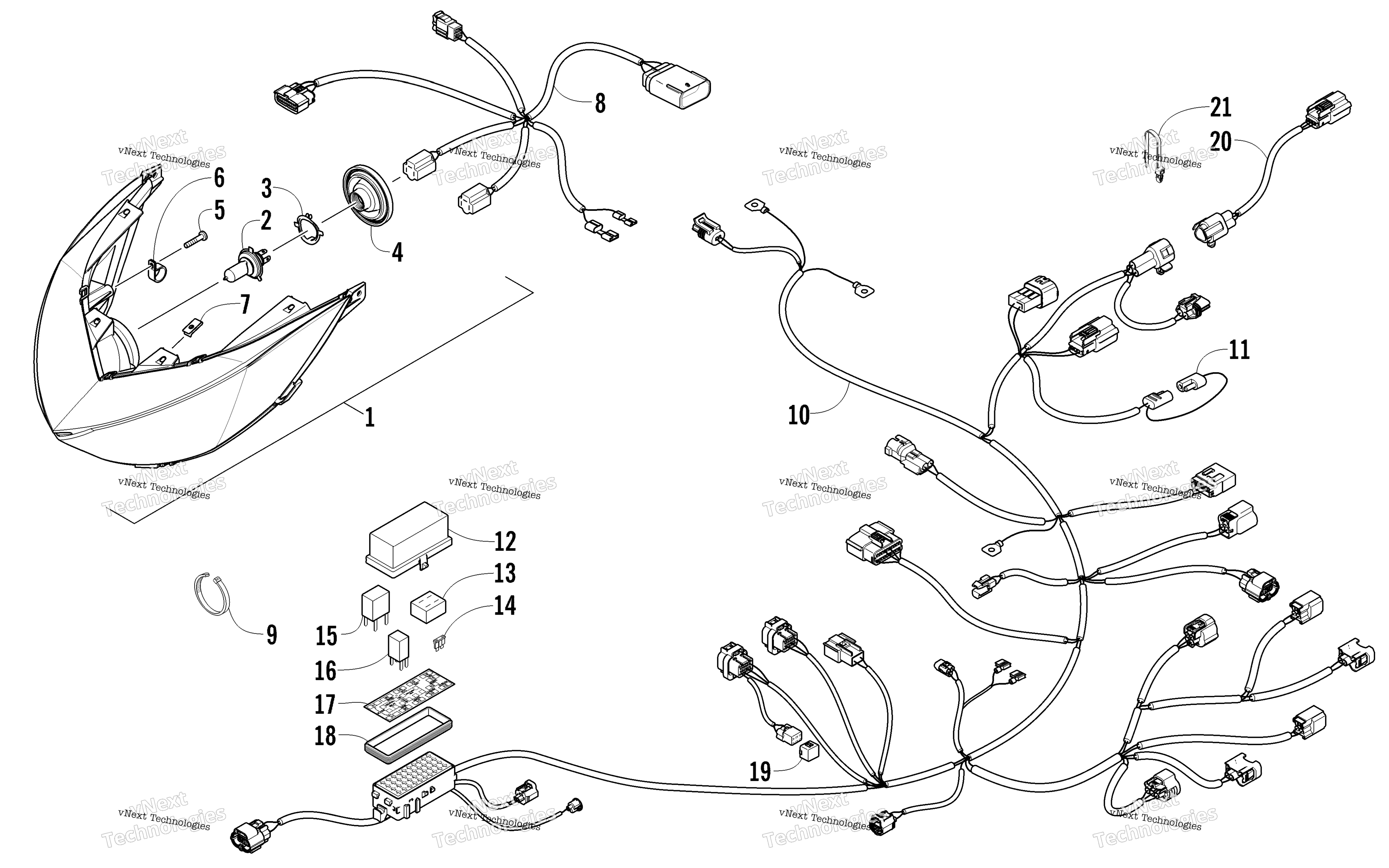 Фара And Wiring Assemblies