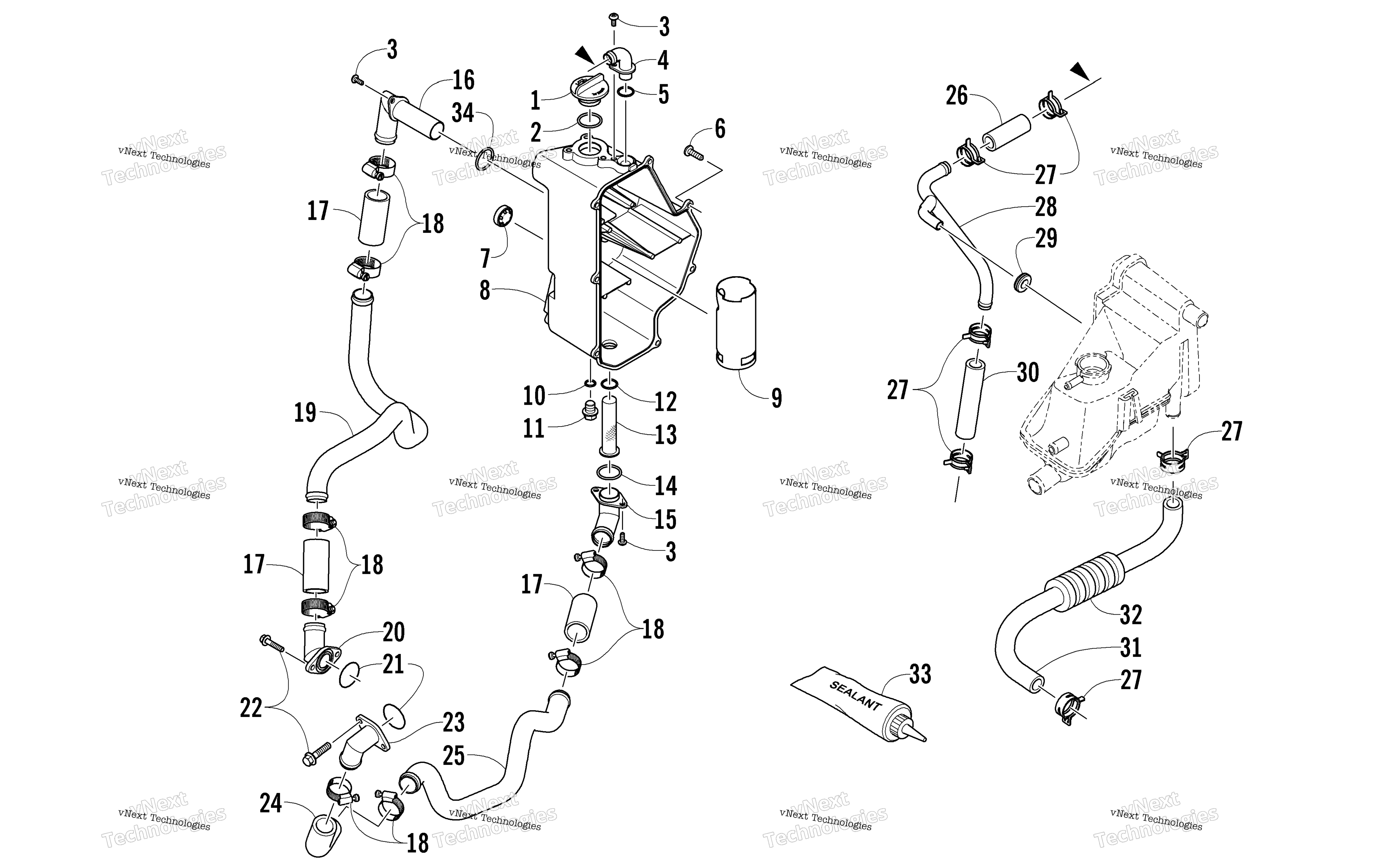 масляный Tank Assembly