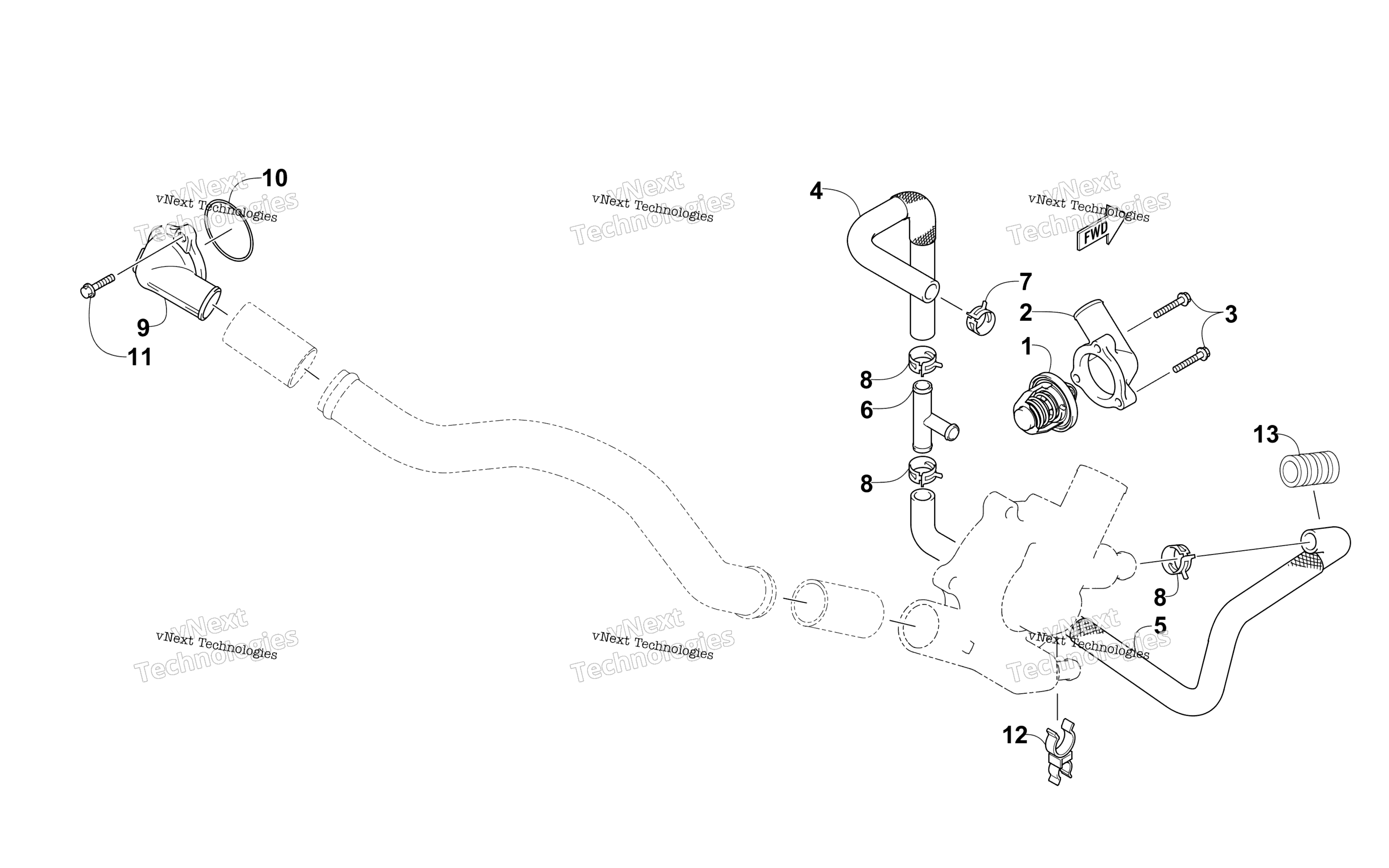 Система охлаждения Hose Assembly
