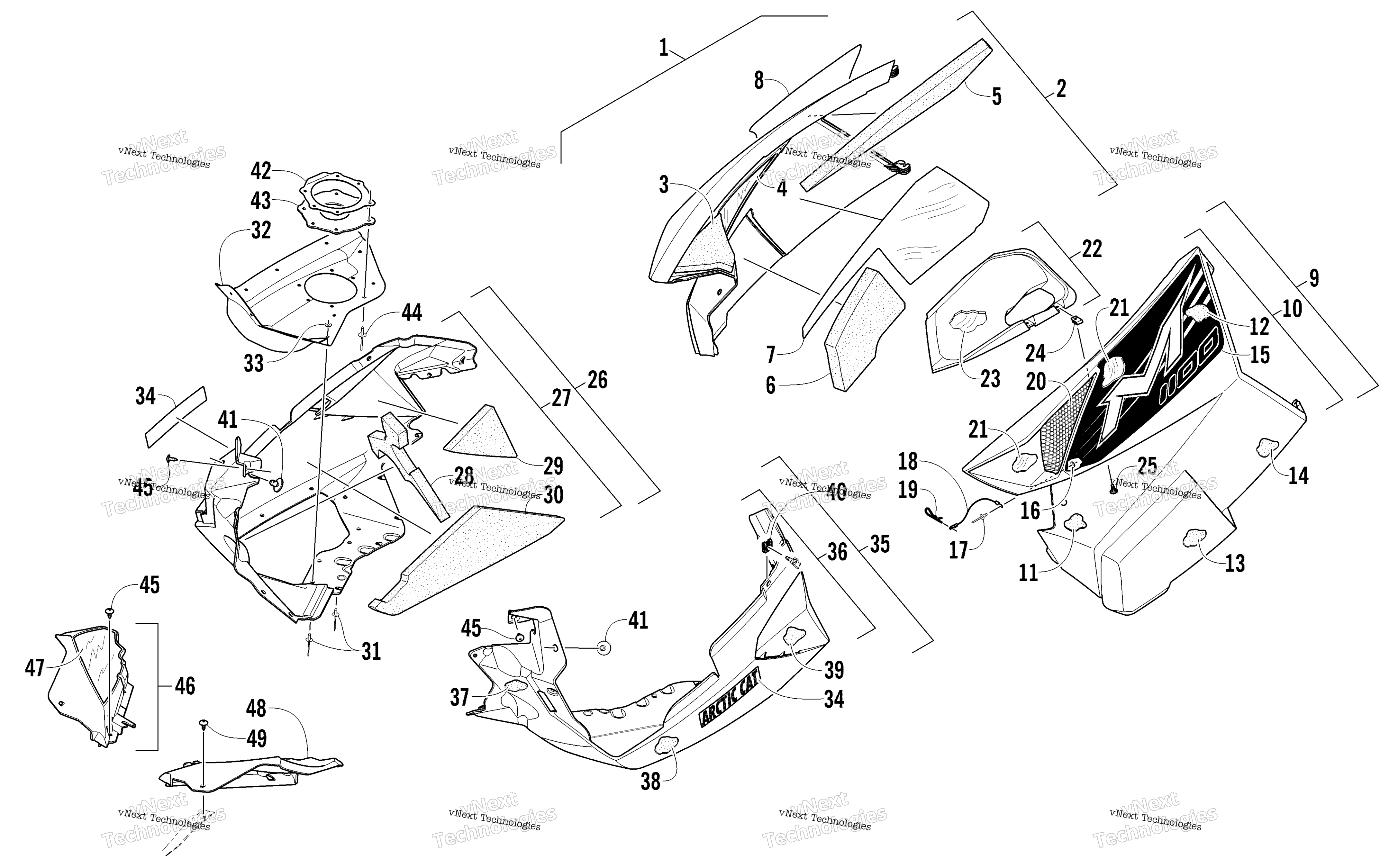 Skid Plate и Side панель узел