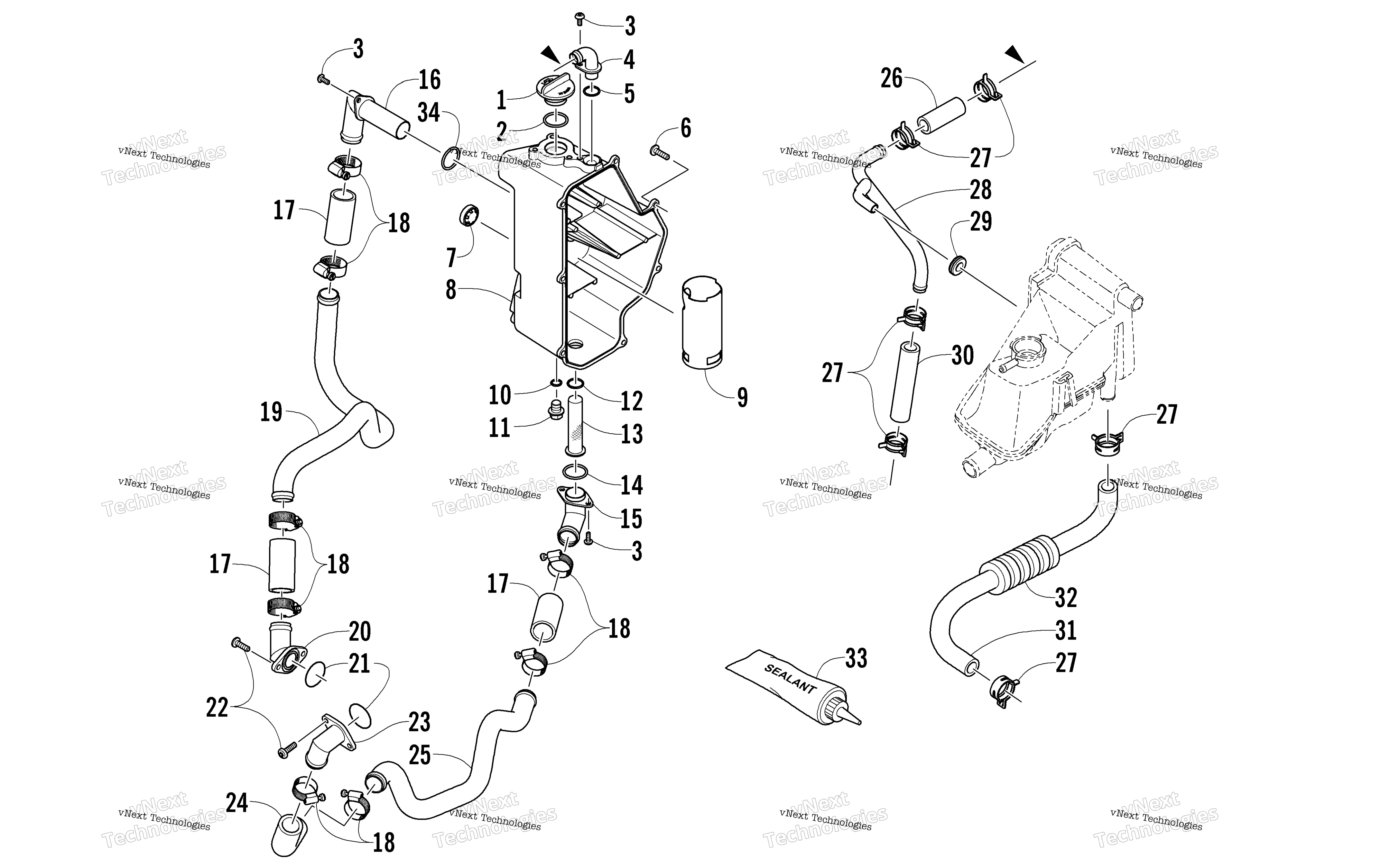 масляный Tank Assembly