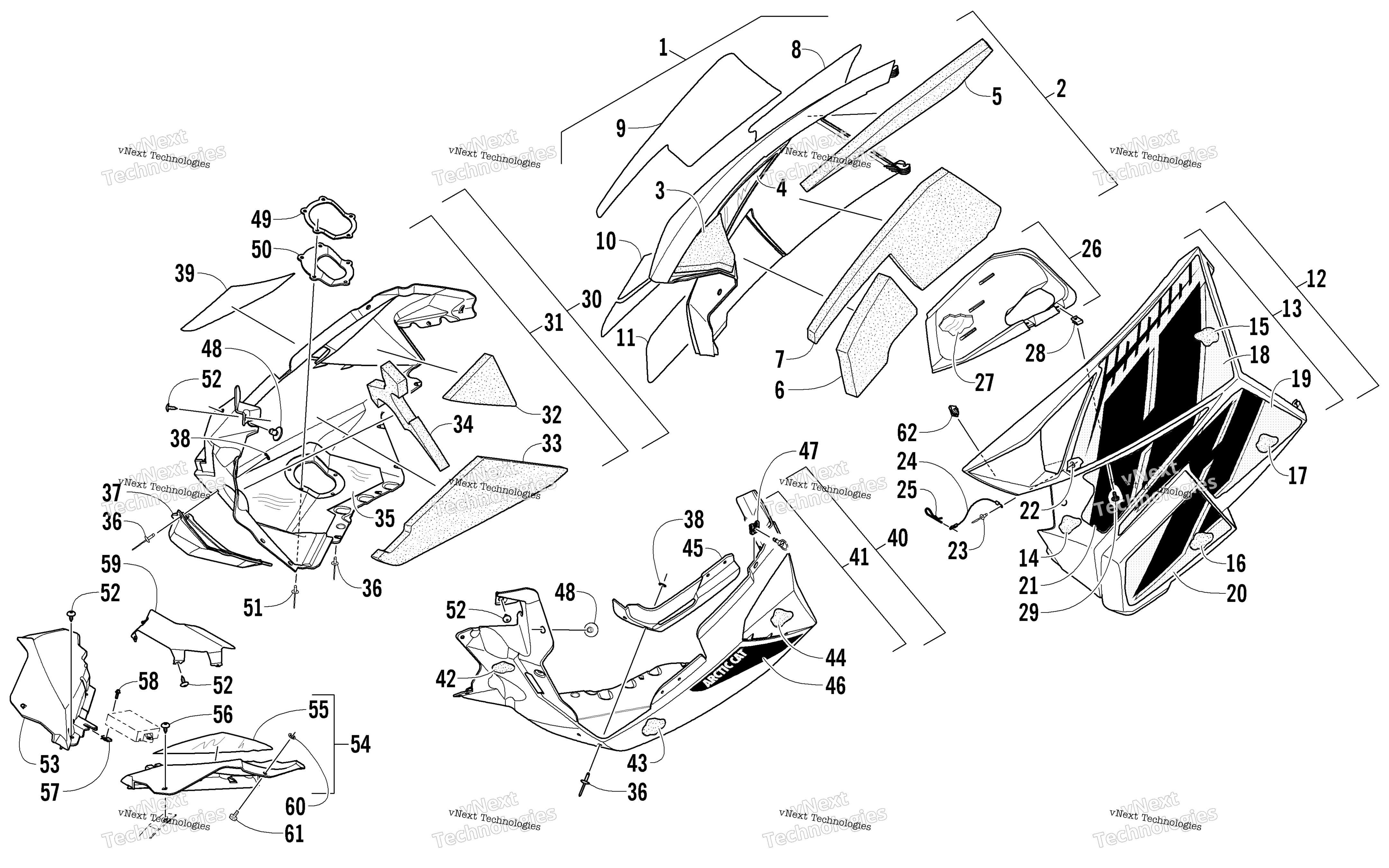 Skid Plate и Side панель узел
