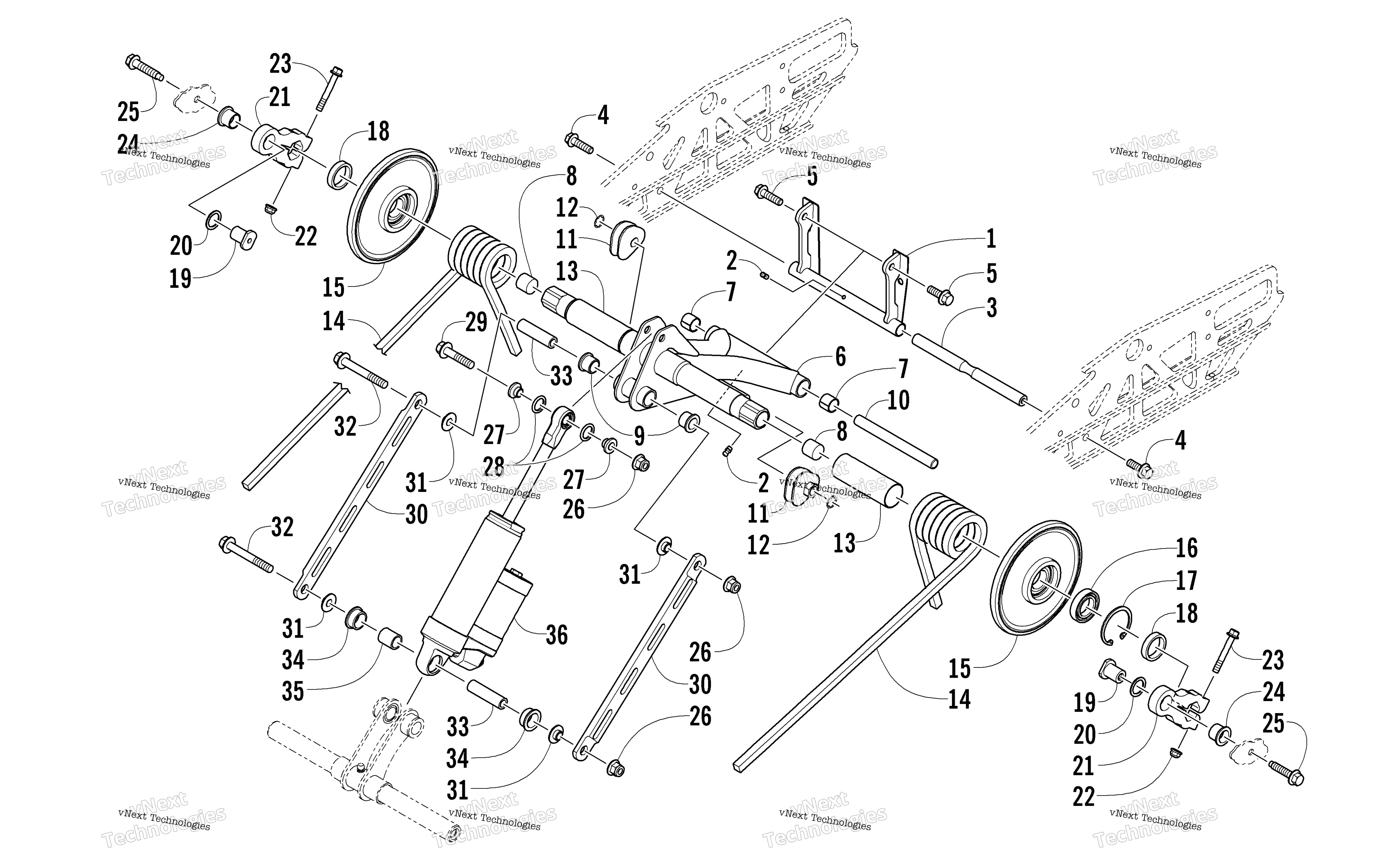 Задняя часть Suspension Rear Arm Assembly
