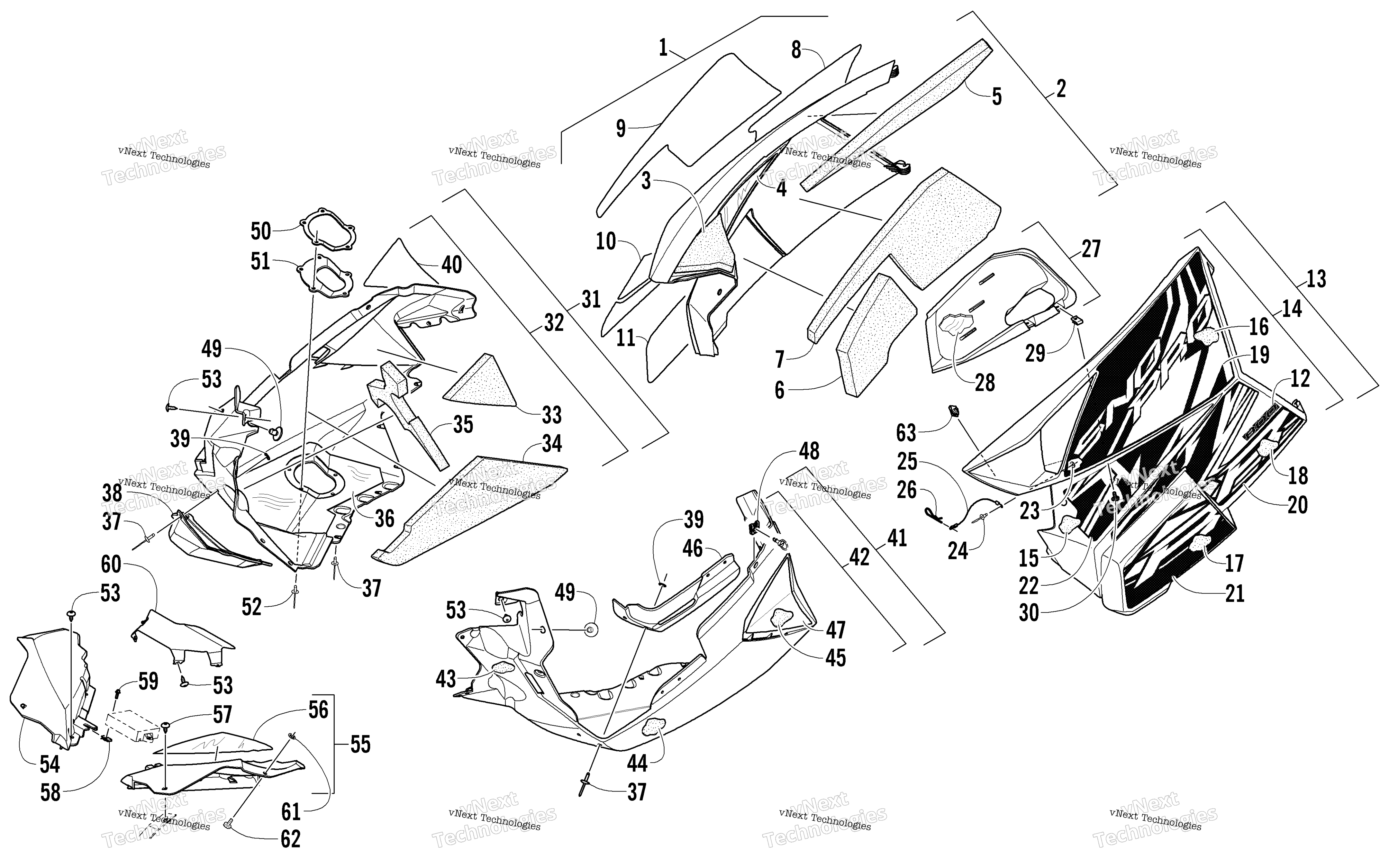 Skid Plate и Side панель узел