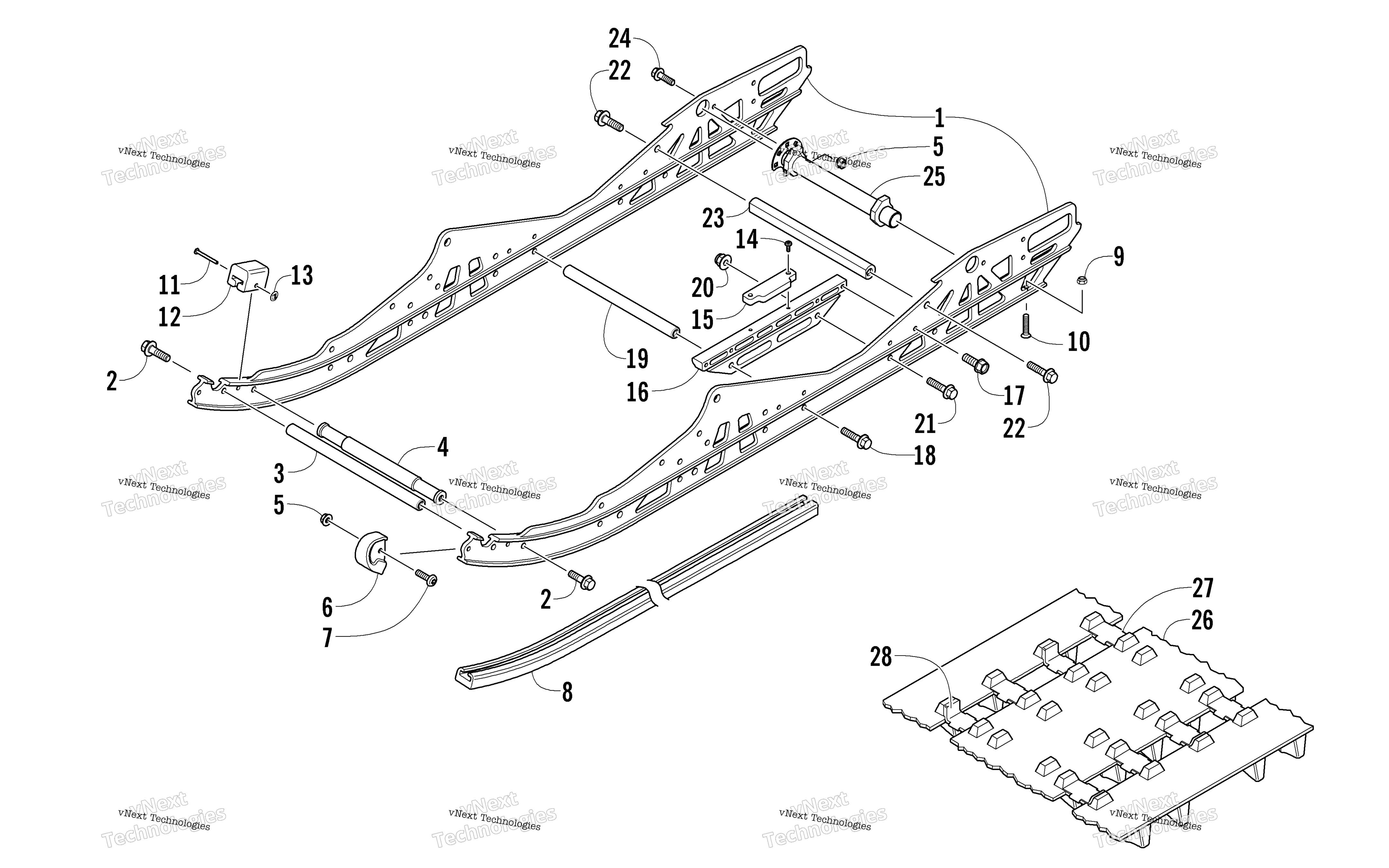 Slide Rail и Track узел
