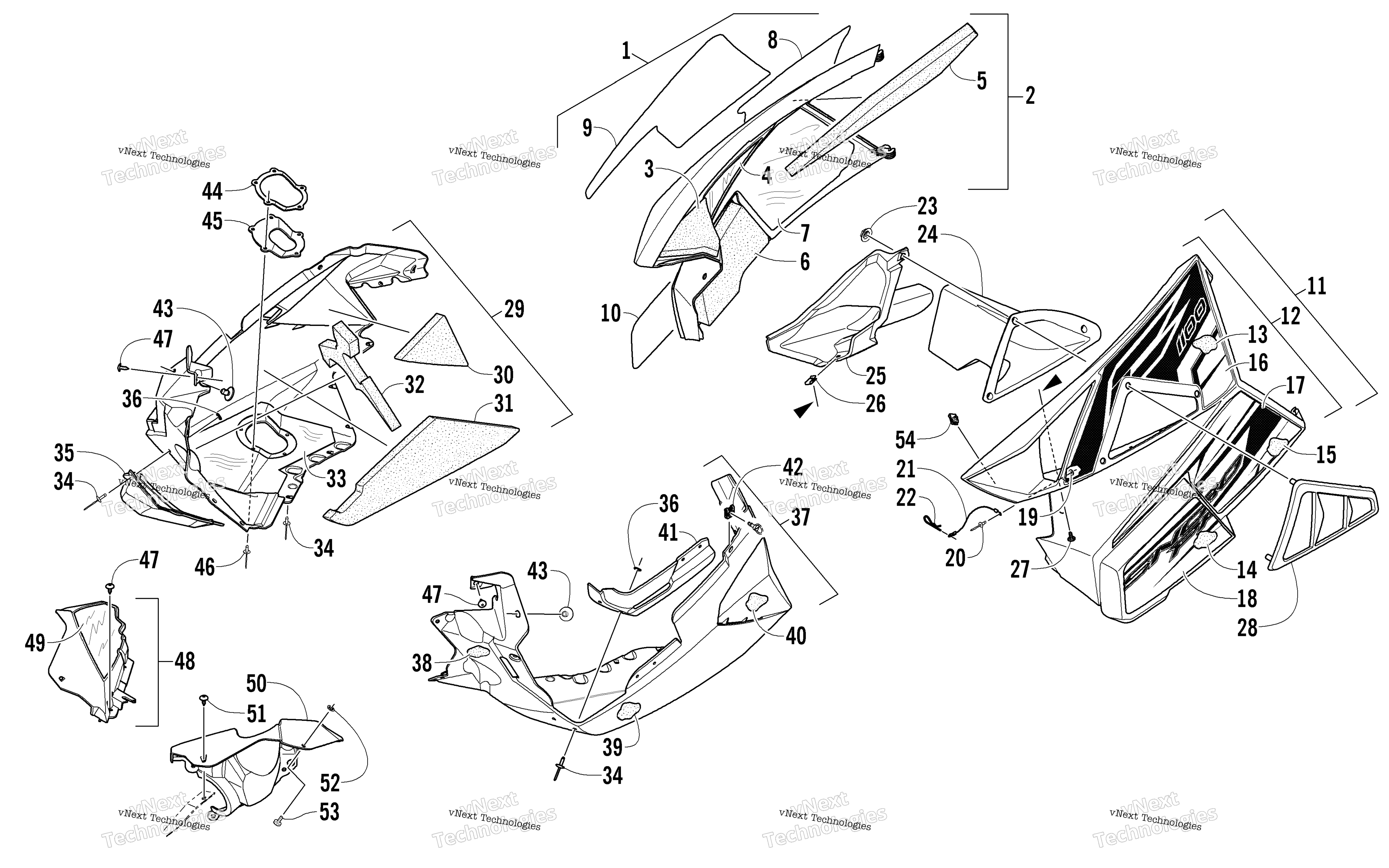 Skid Plate и Side панель узел