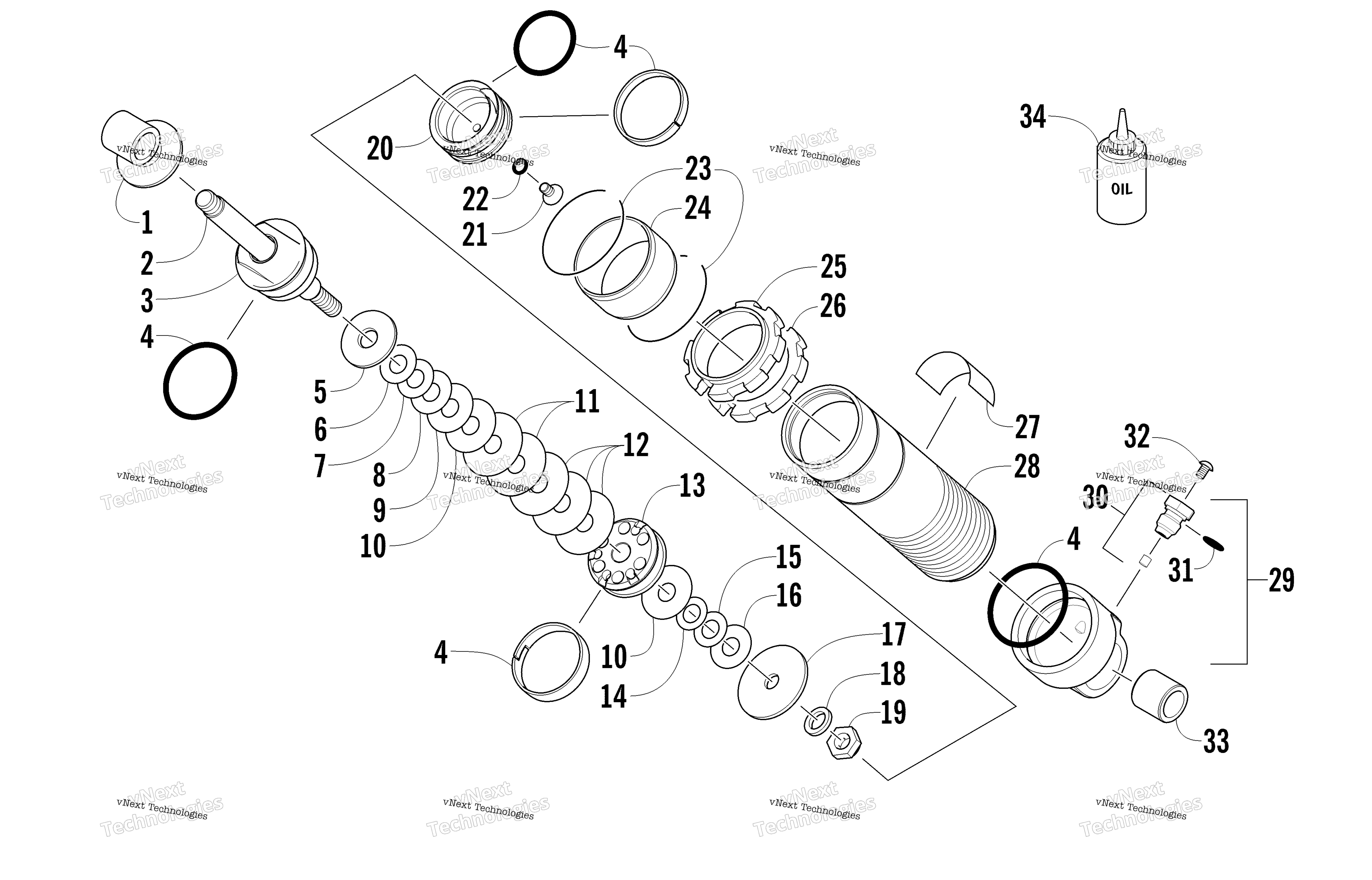Задняя часть Suspension Front Arm Shock Absorber