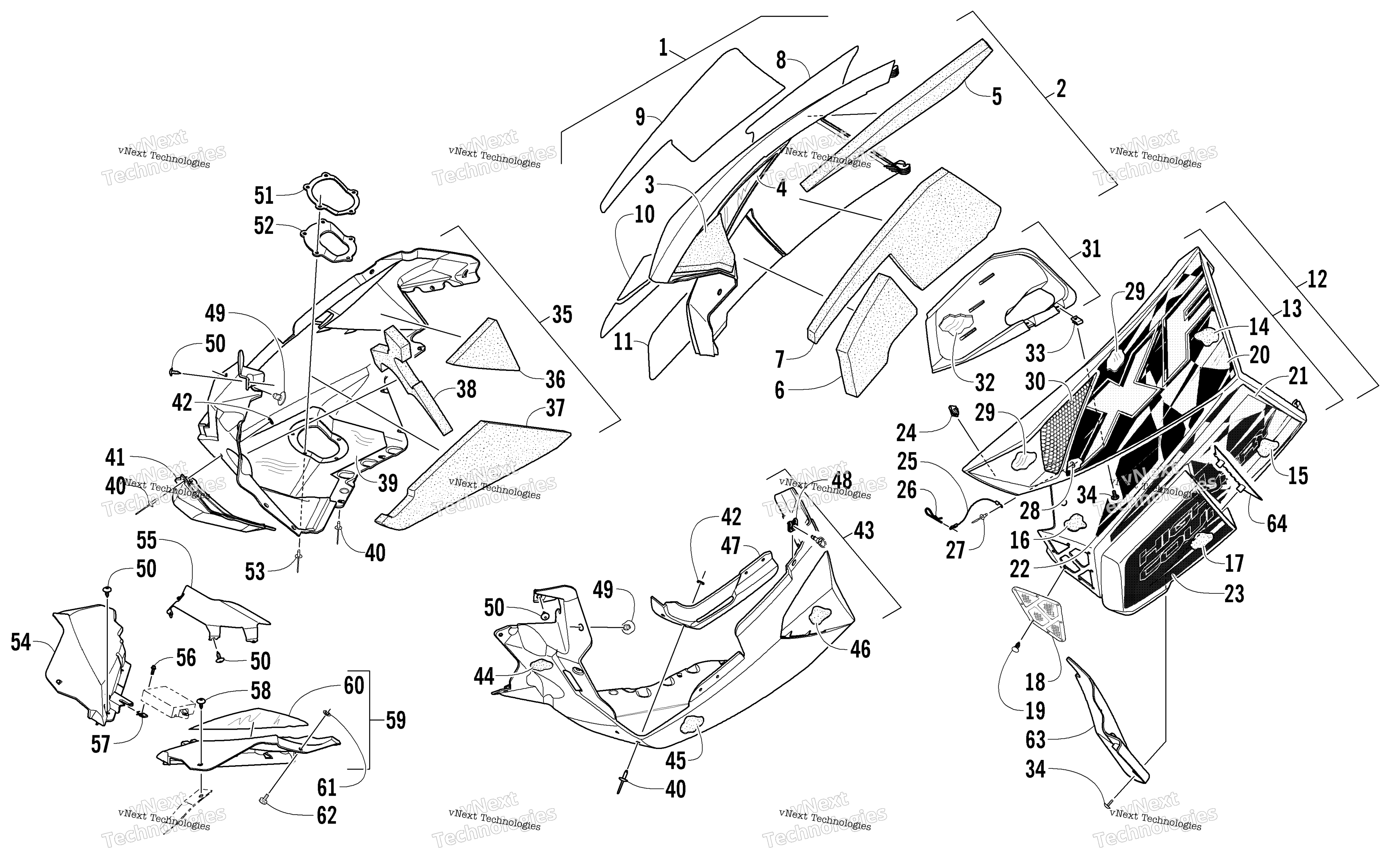 Skid Plate и Side панель узел