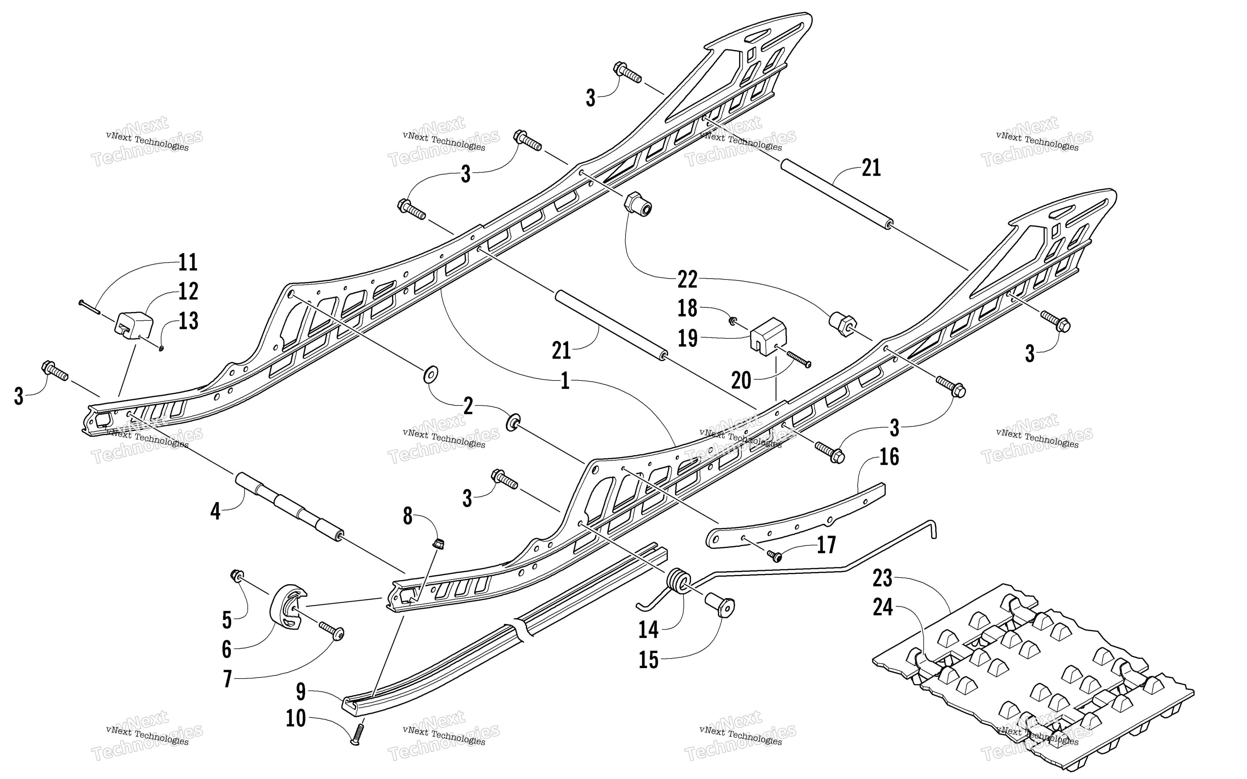 Slide Rail и Track узел