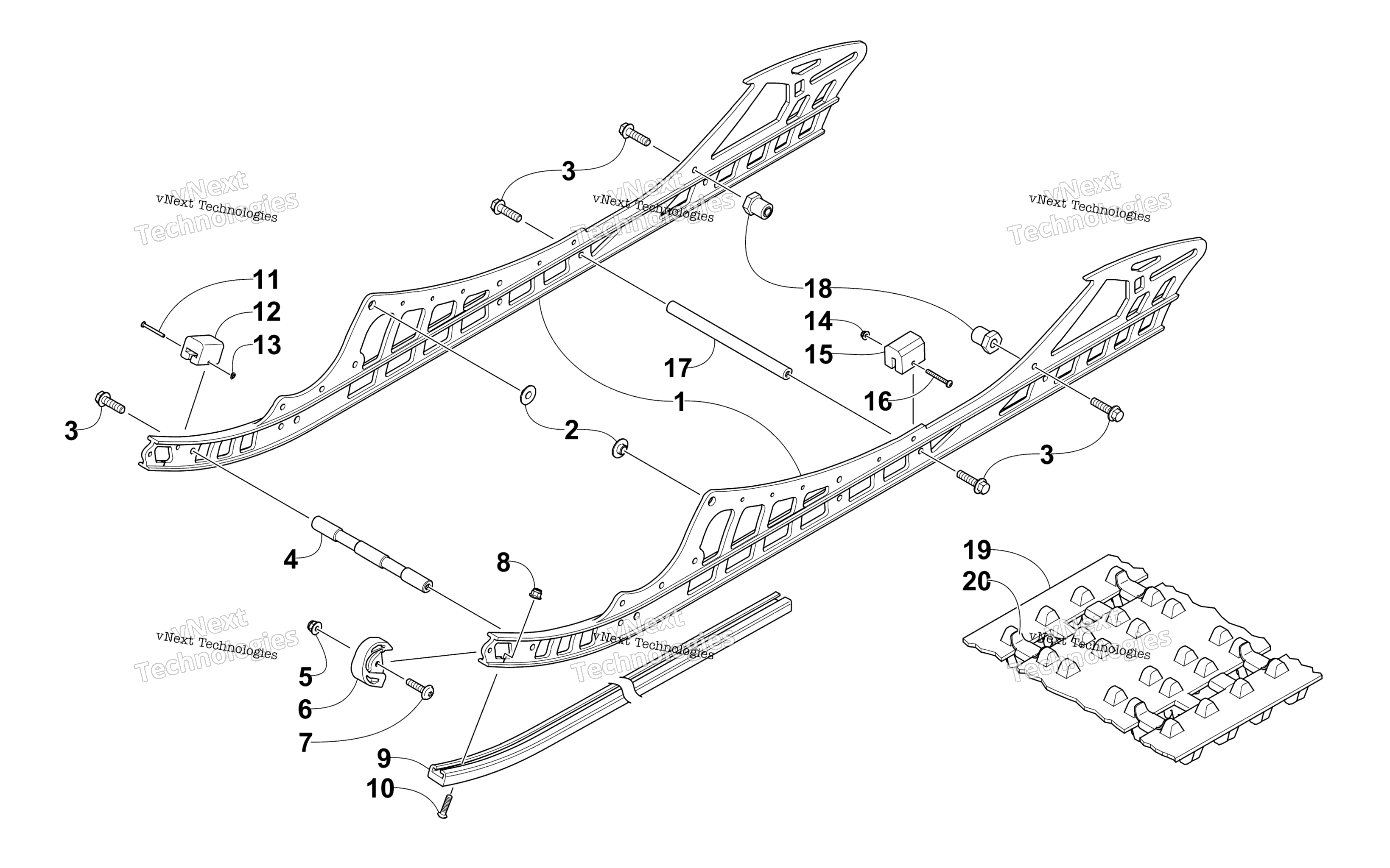 Slide Rail и Track узел