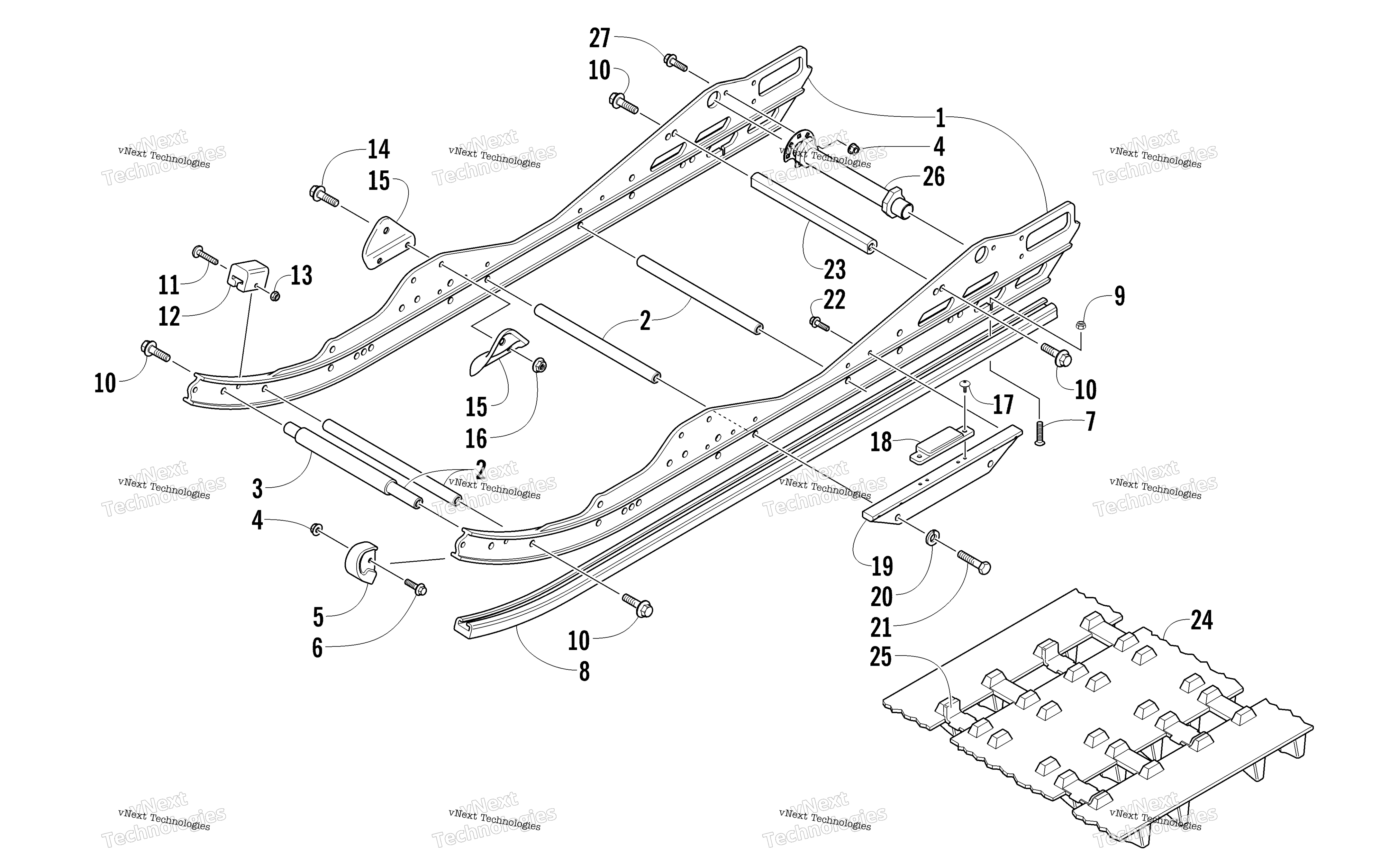 Slide Rail и Track узел
