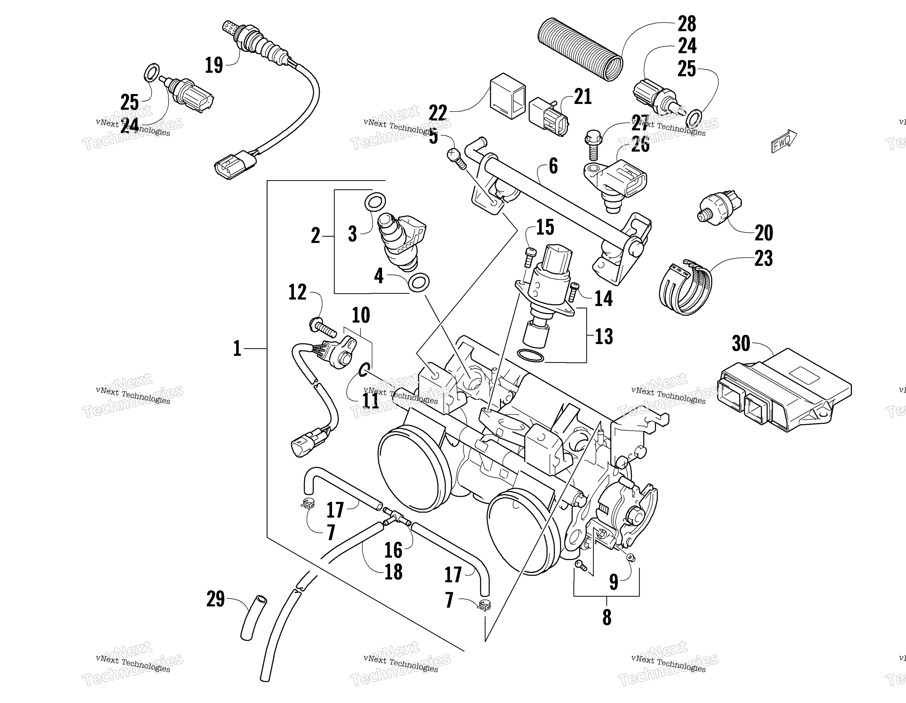 Дроссель Body Assembly