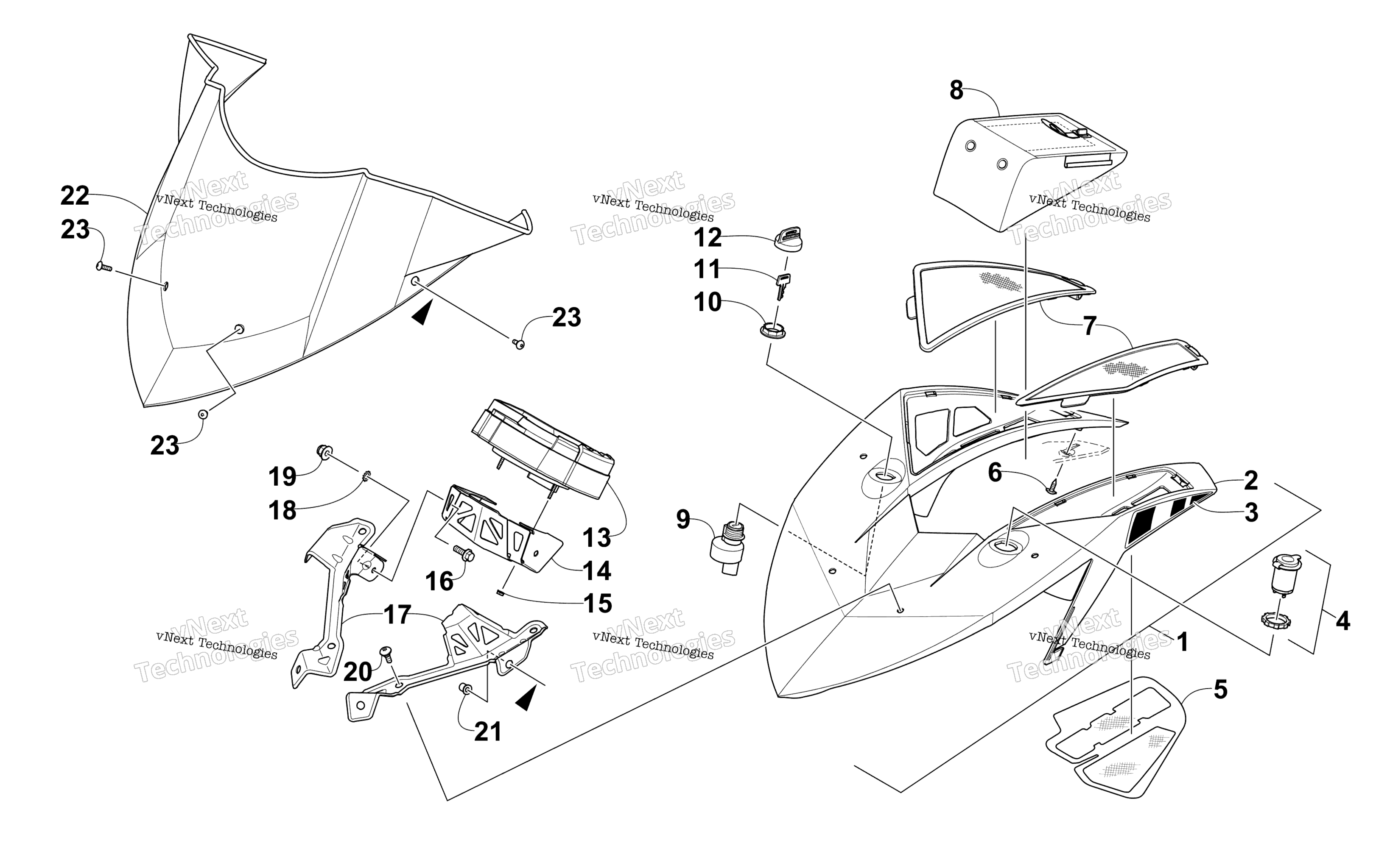 Ветровое стекло And Instruments Assemblies