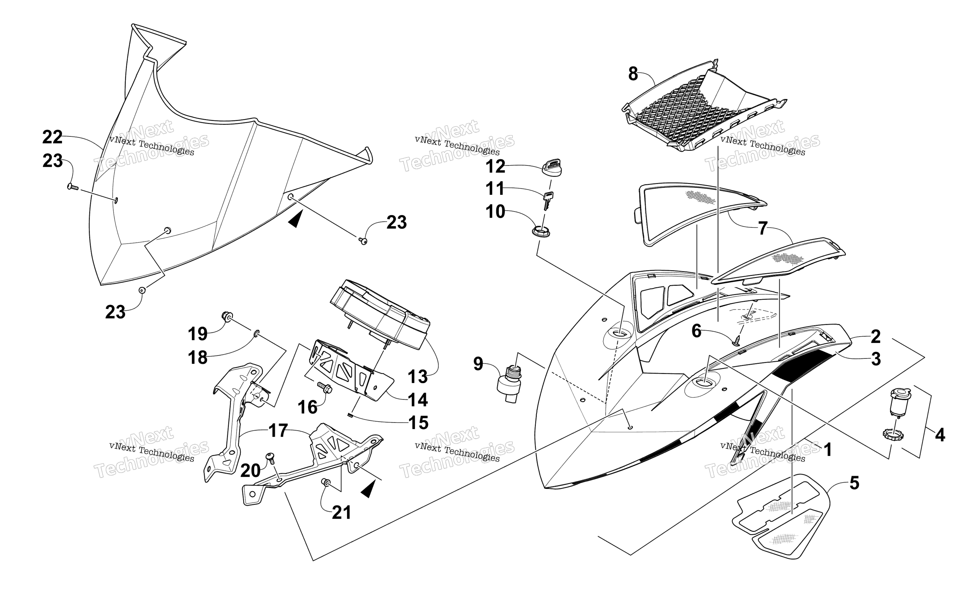 Ветровое стекло And Instruments Assemblies