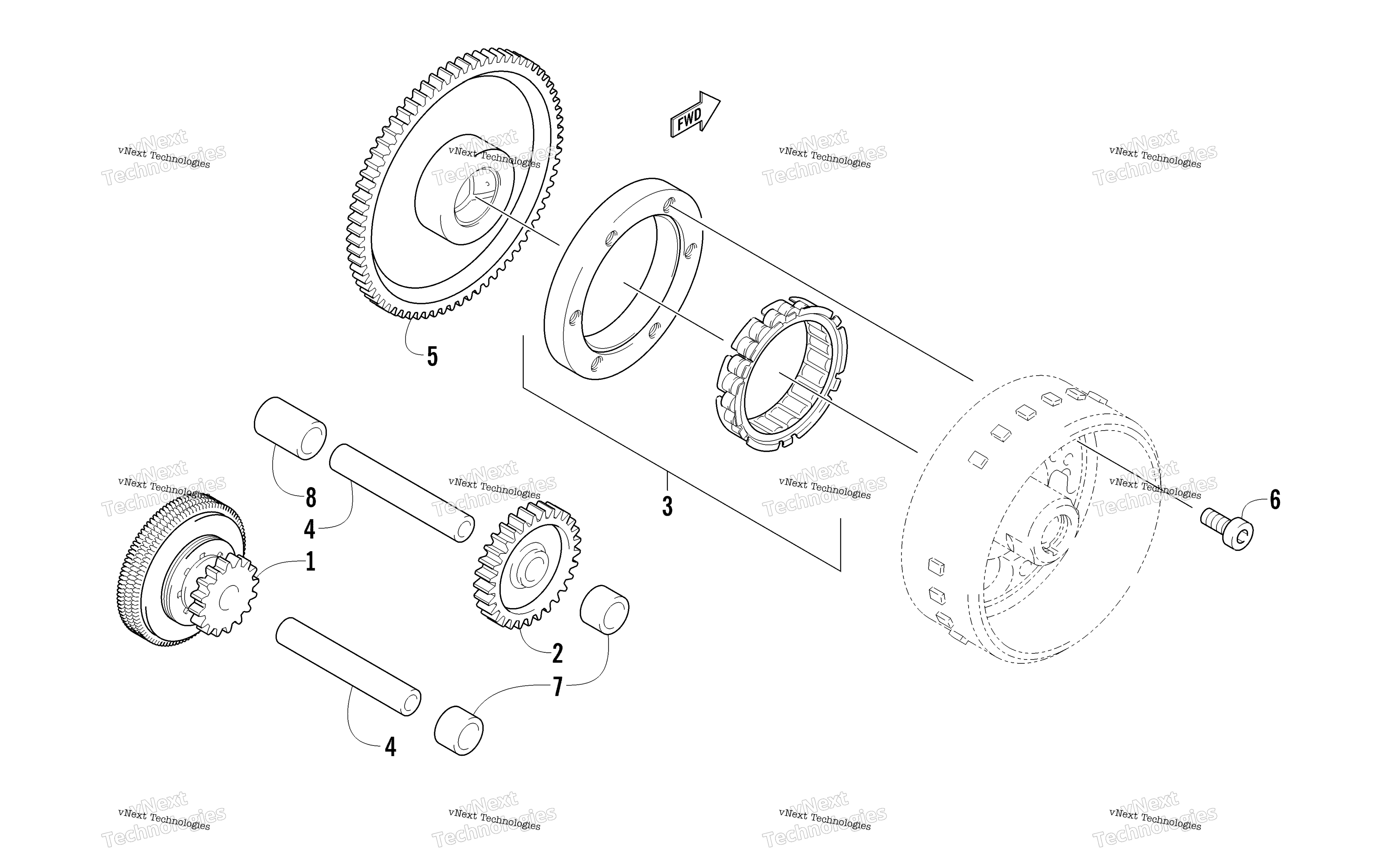 Стартер Clutch Assembly