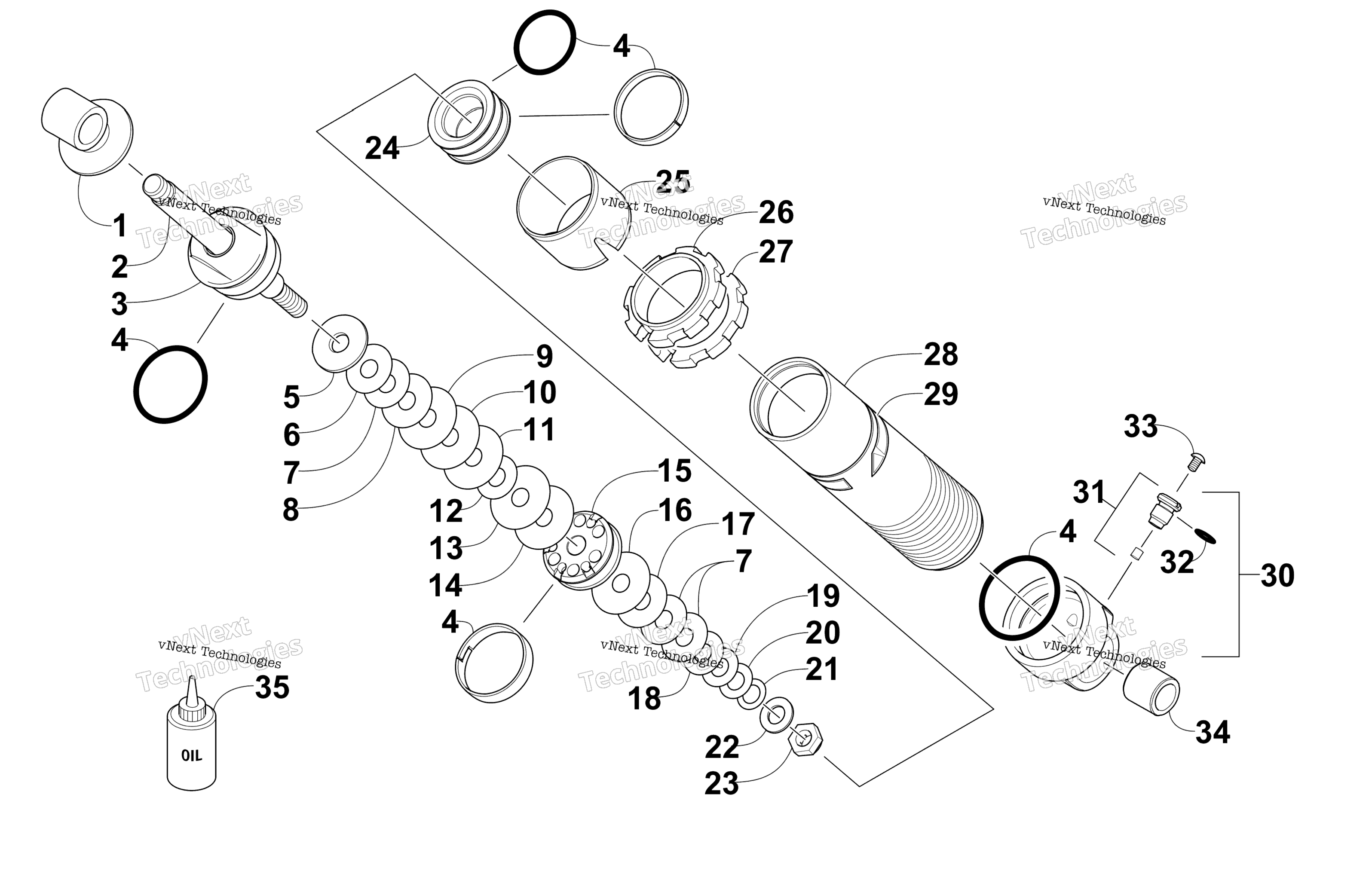 Задняя часть Suspension Front Arm Shock Absorber