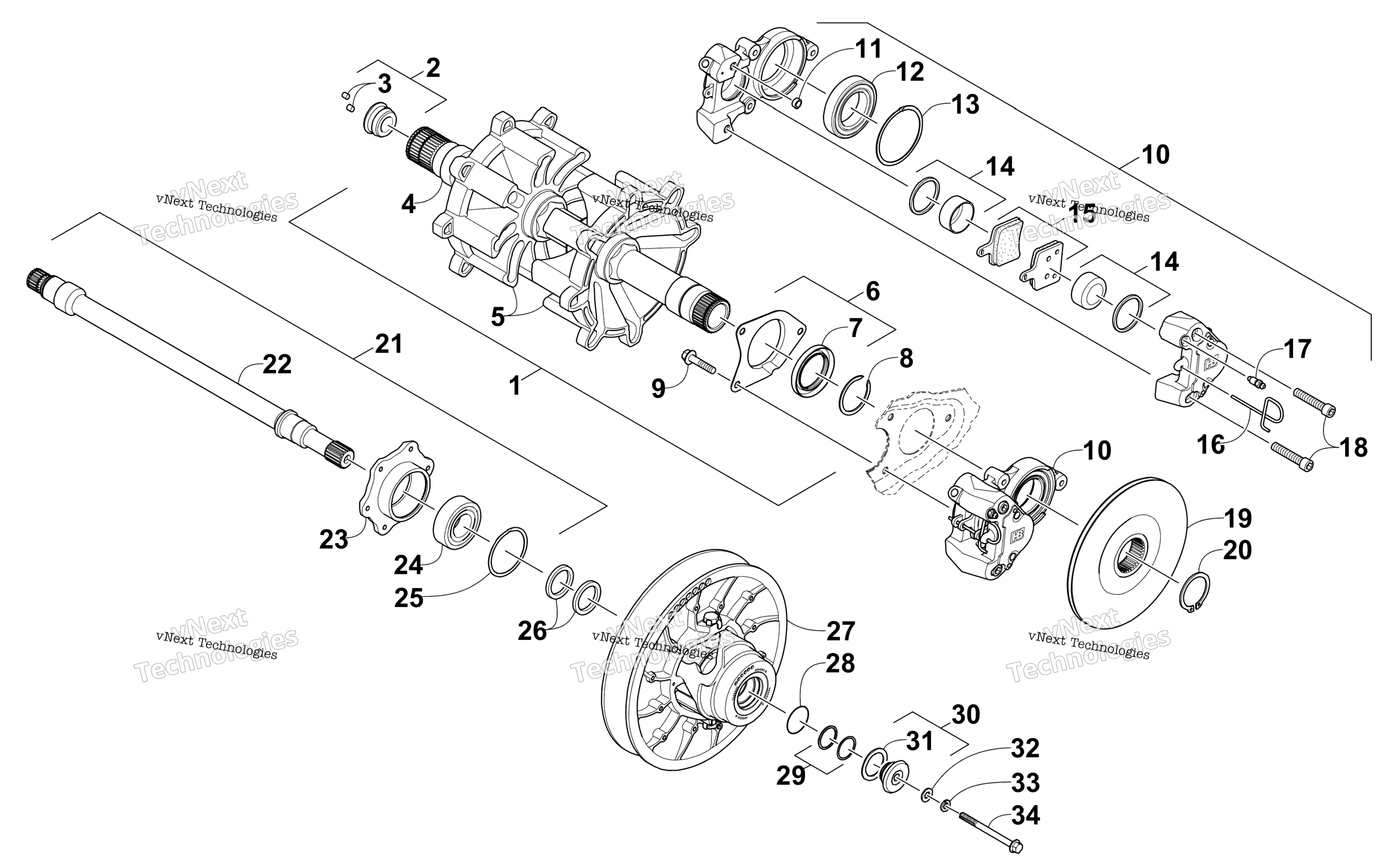 Привод Train Shafts And Brake Assemblies