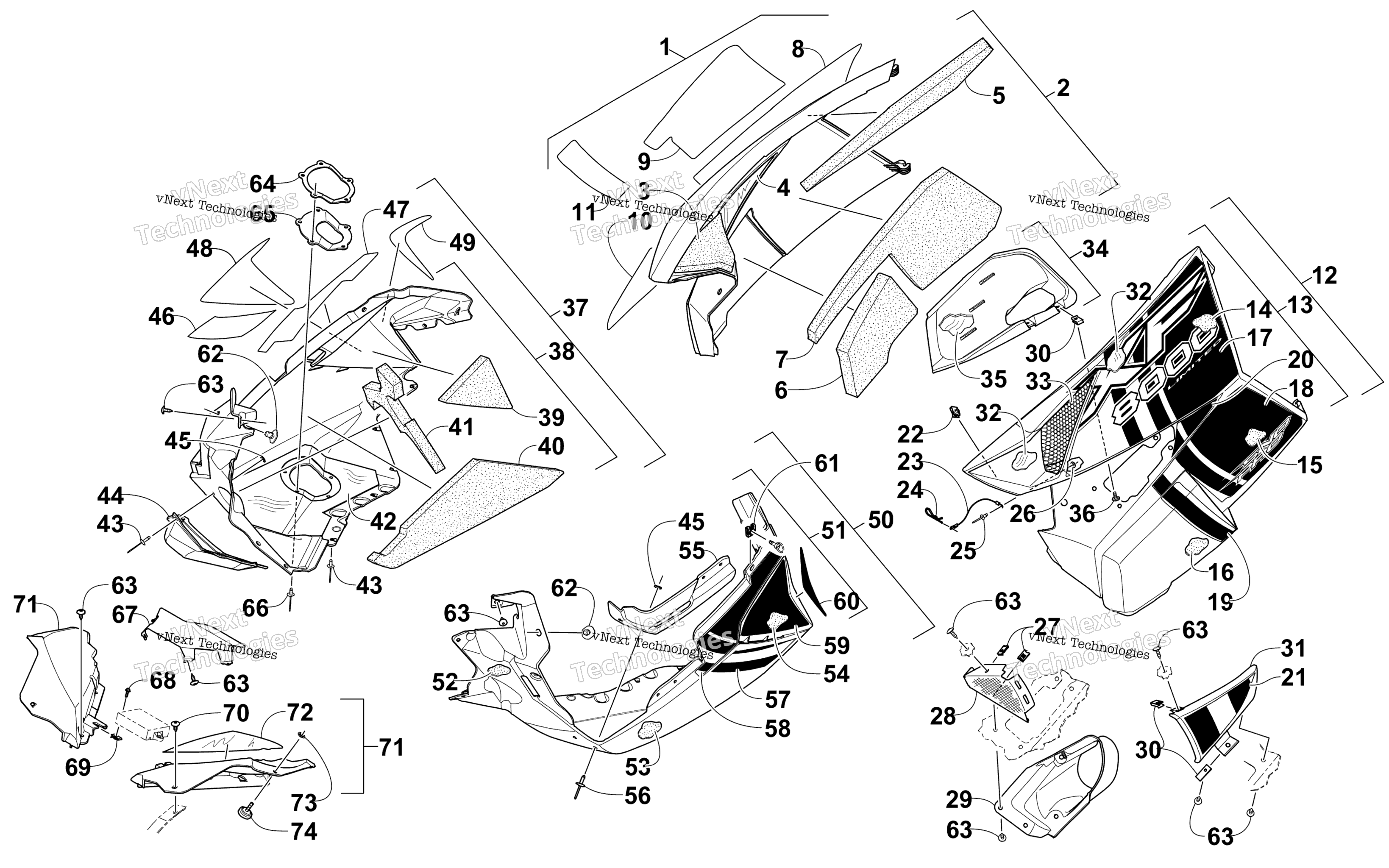 Skid Plate и Side панель узел