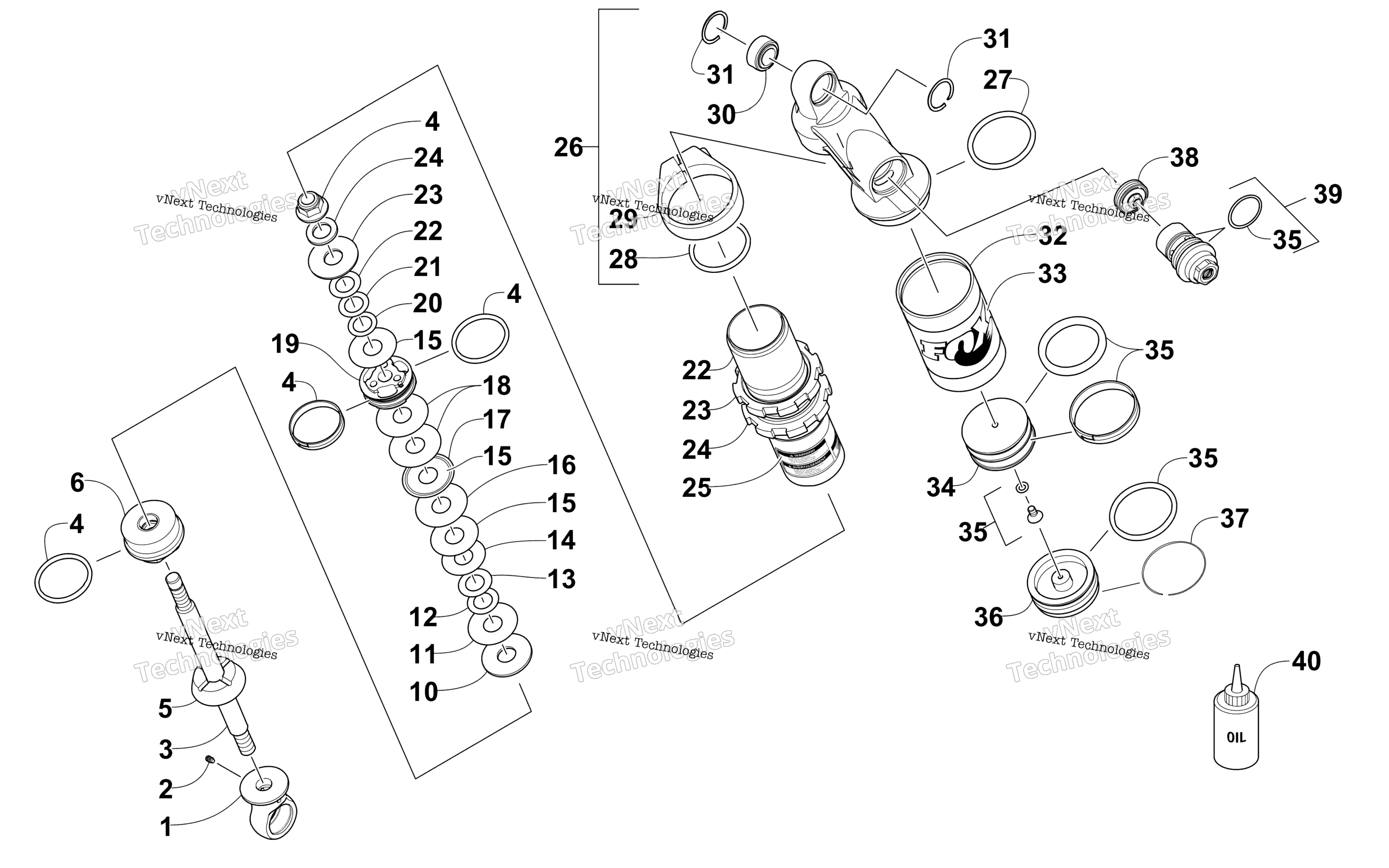 Задняя часть Suspension Front Arm Shock Absorber