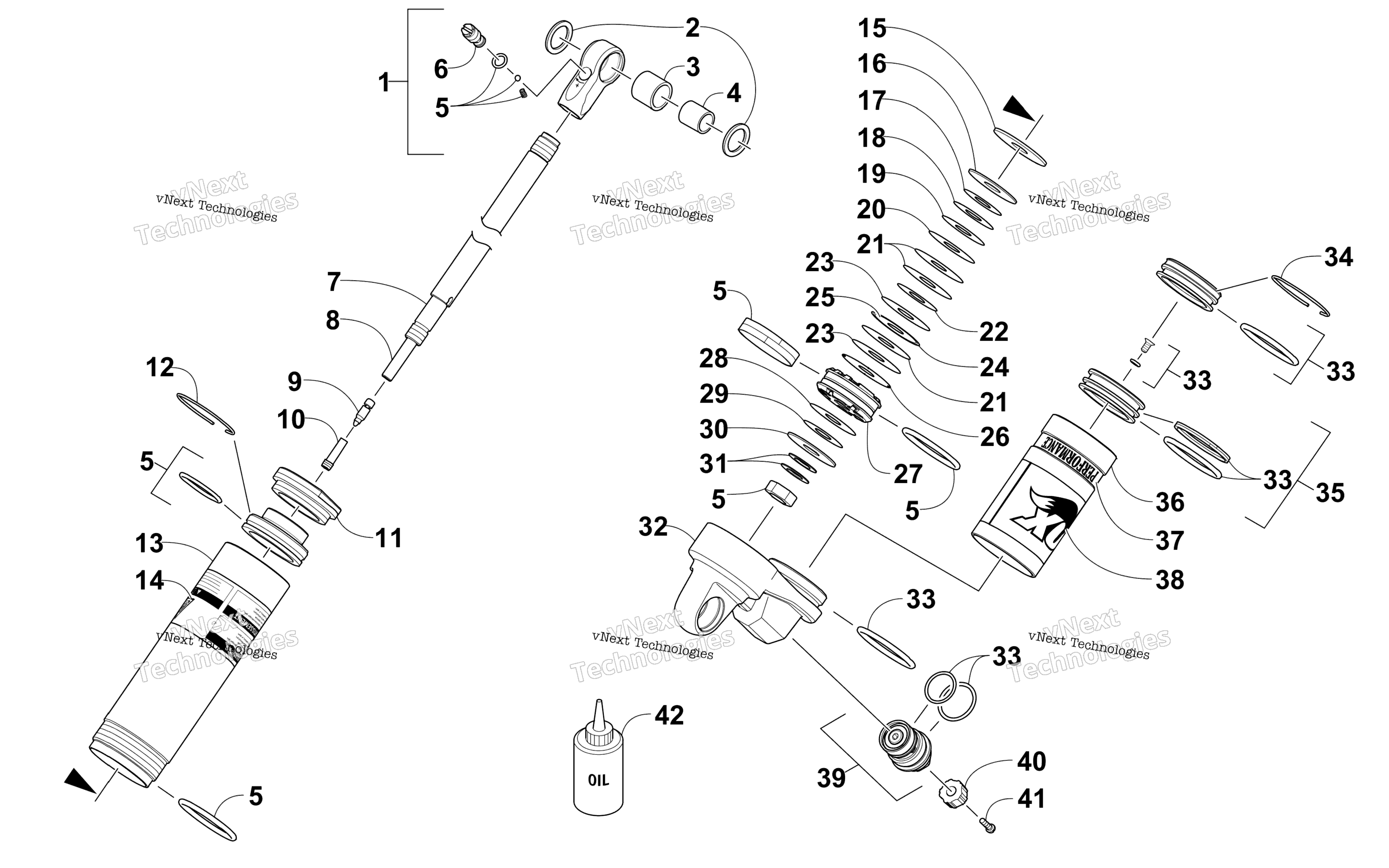 Задняя часть Suspension Rear Arm Shock Absorber