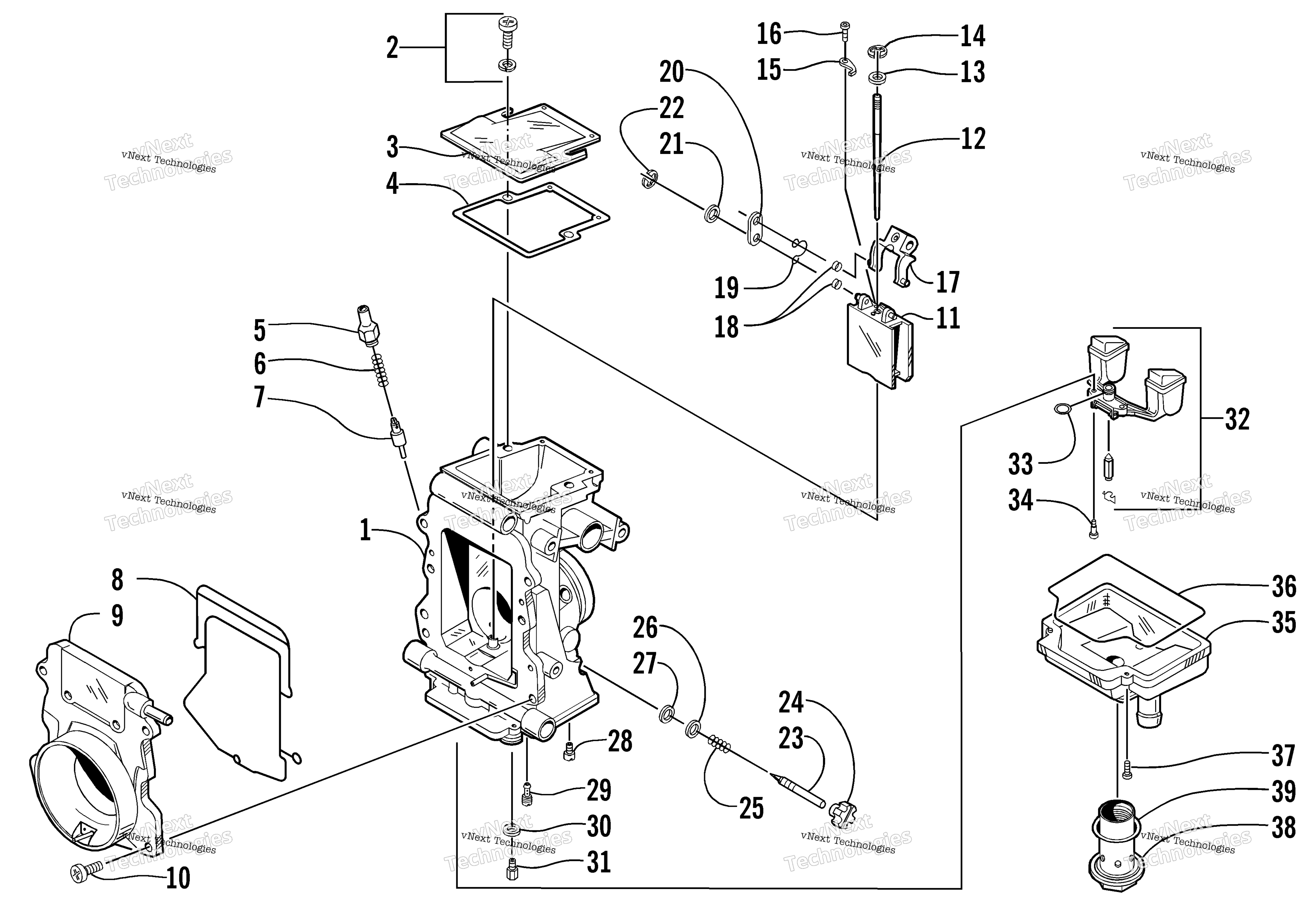 Карбюратор Tm40-B73 - Internal Parts
