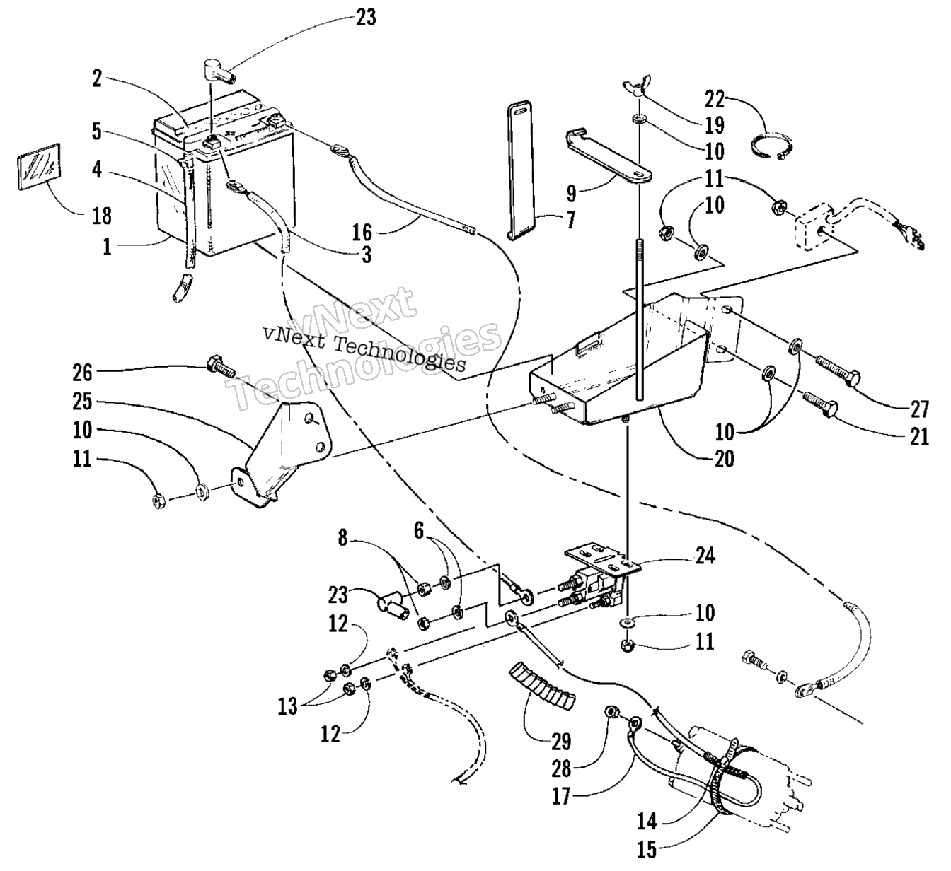 Battery, Solenoid, и Cables