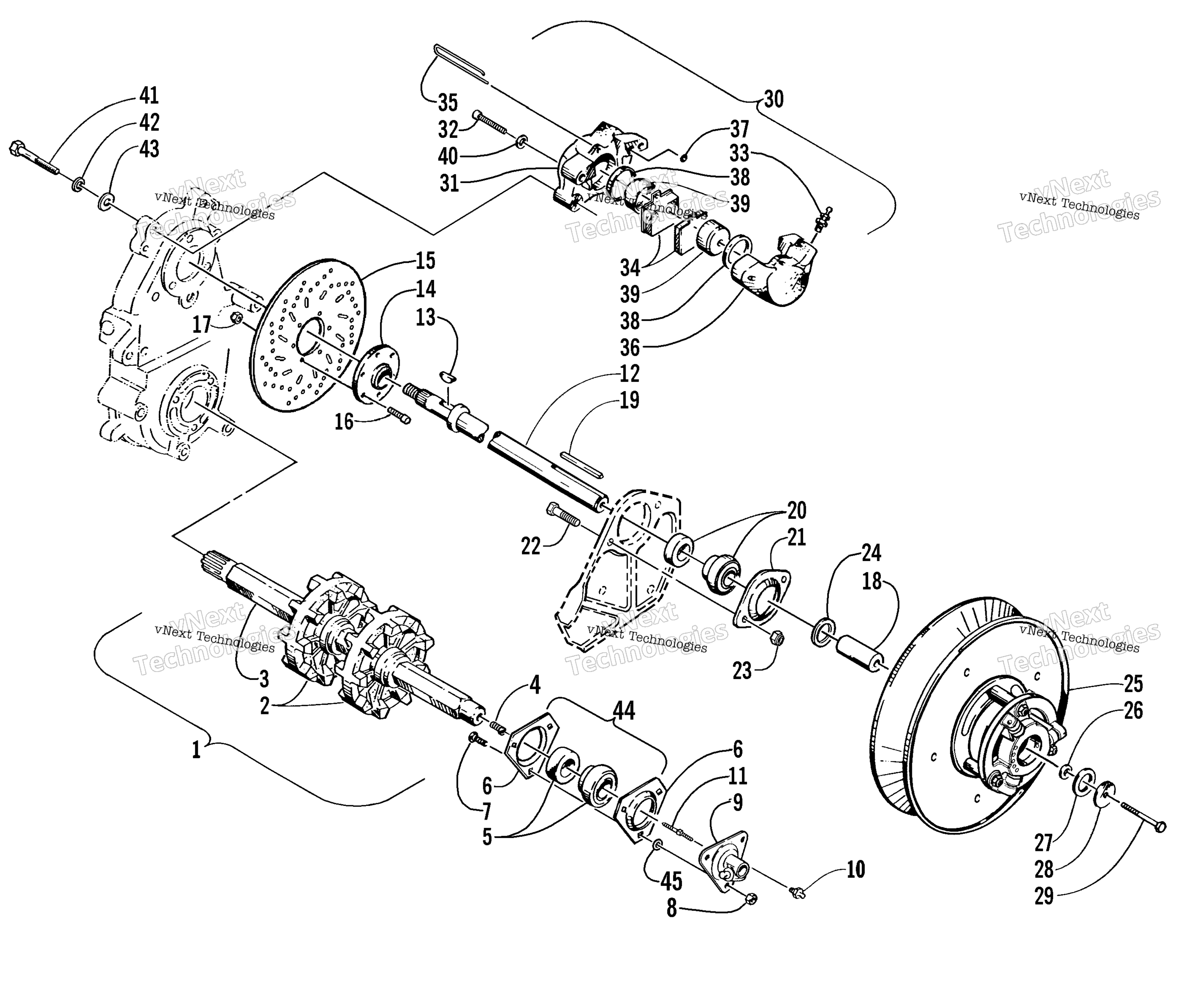 Привод Train Shafts And Brake Assemblies