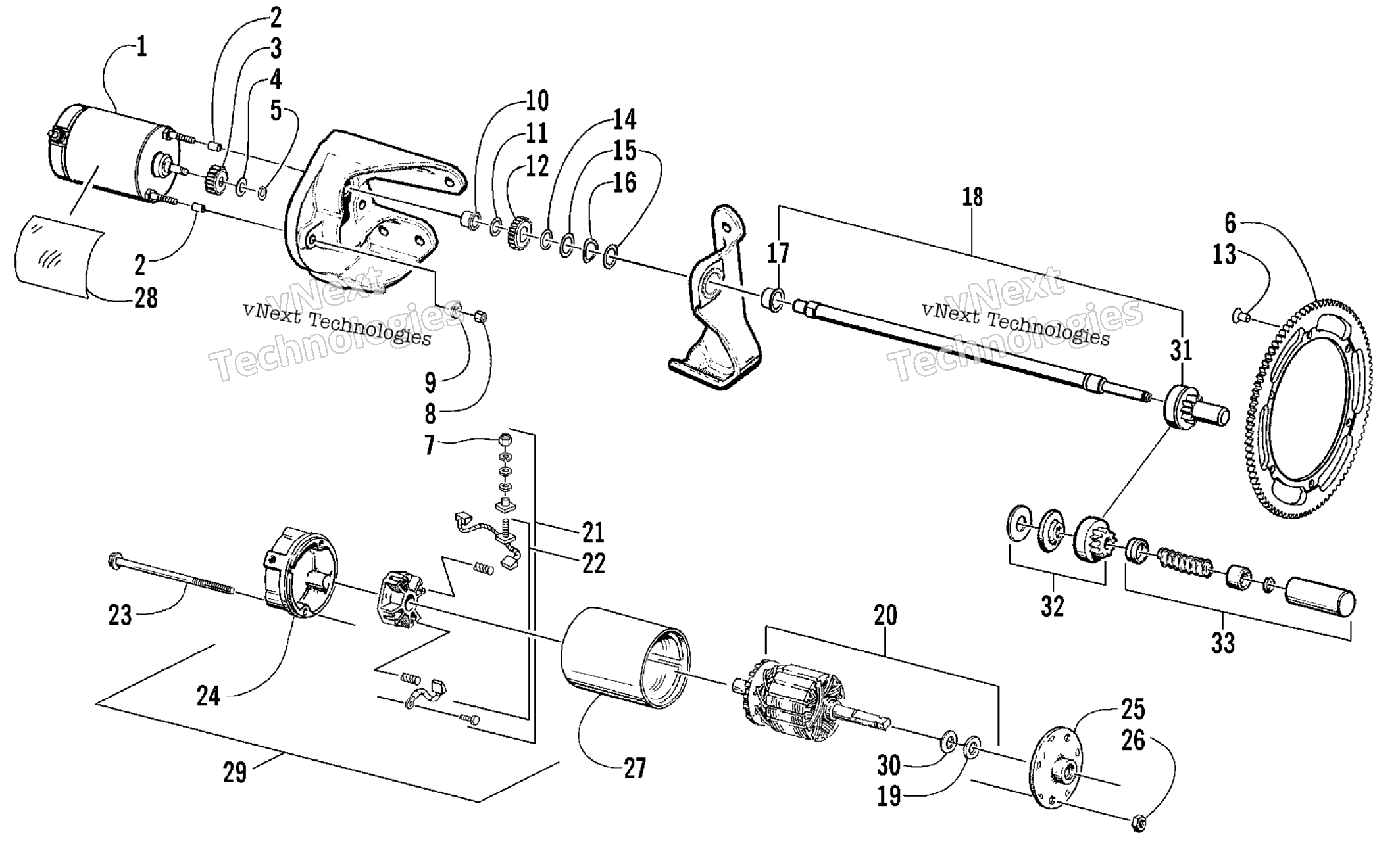 Электрооборудование Start - Starter Motor Assembly