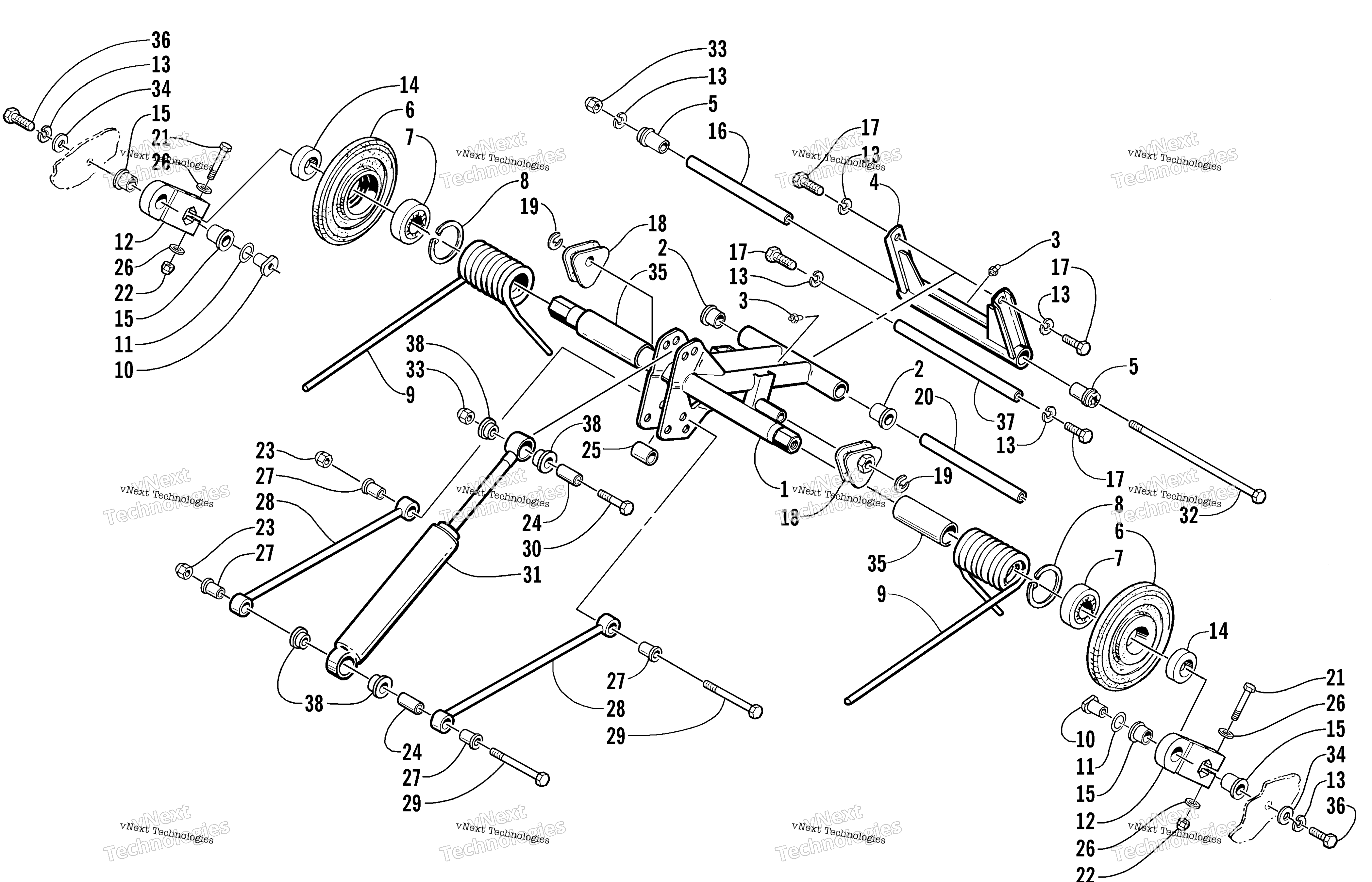 Задняя часть Suspension Rear Arm Assembly