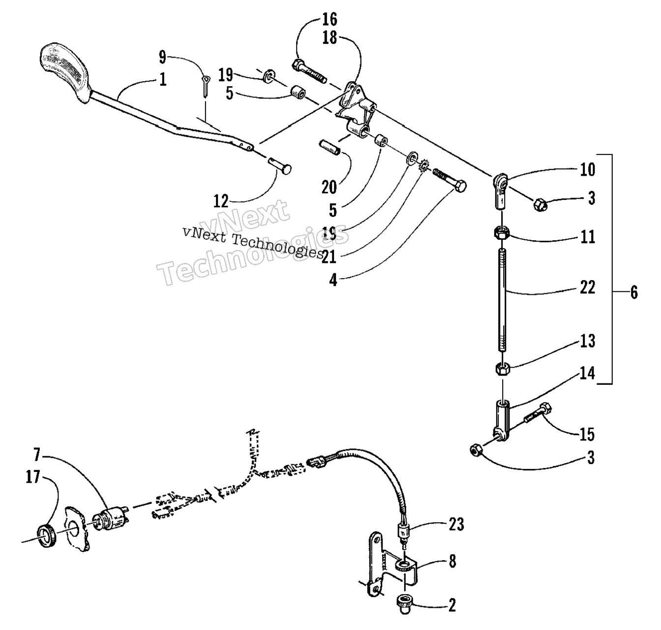 Задняя передача SHIFT LEVER ASSEMBLY
