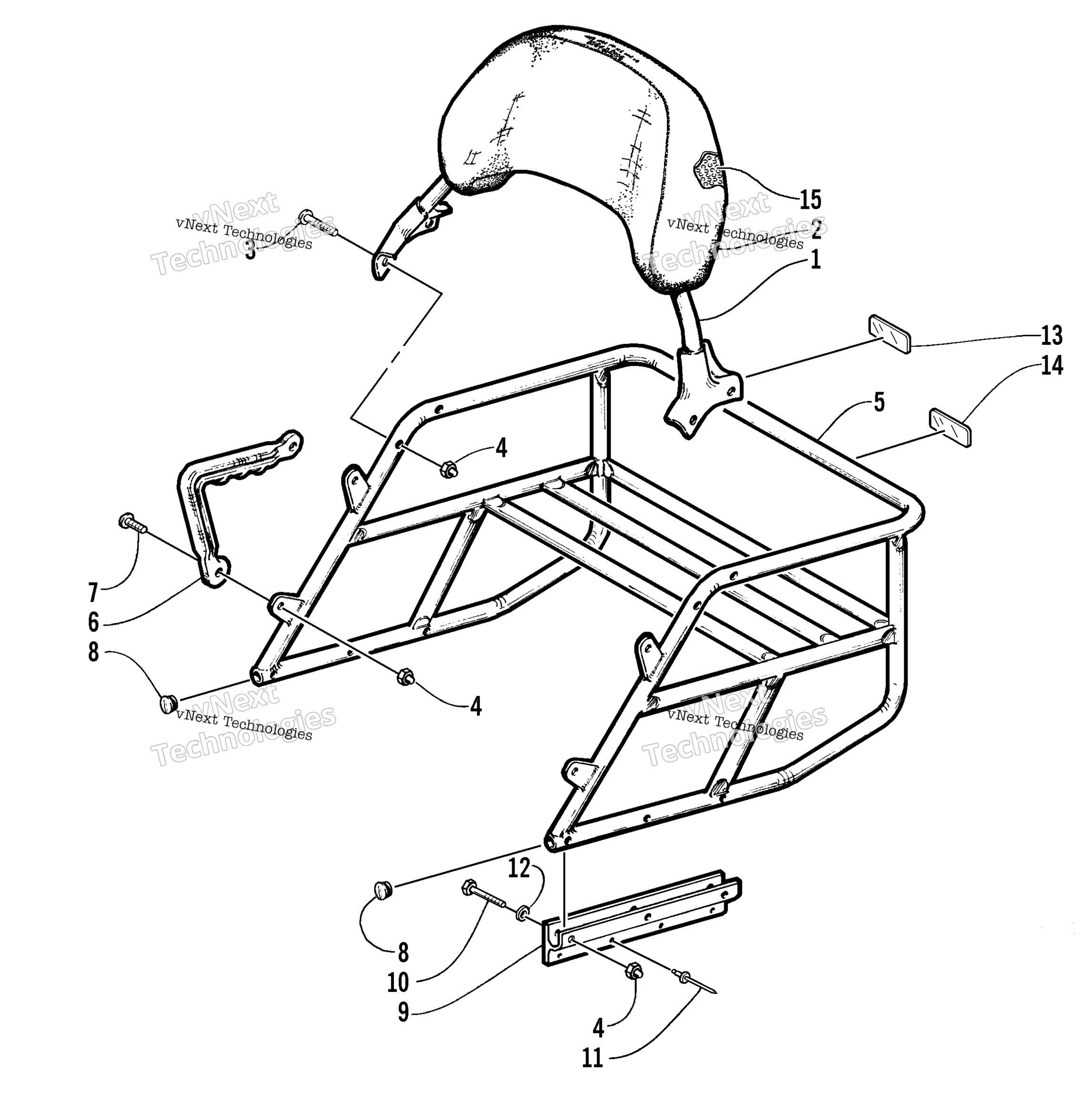 полка и Backrest узел