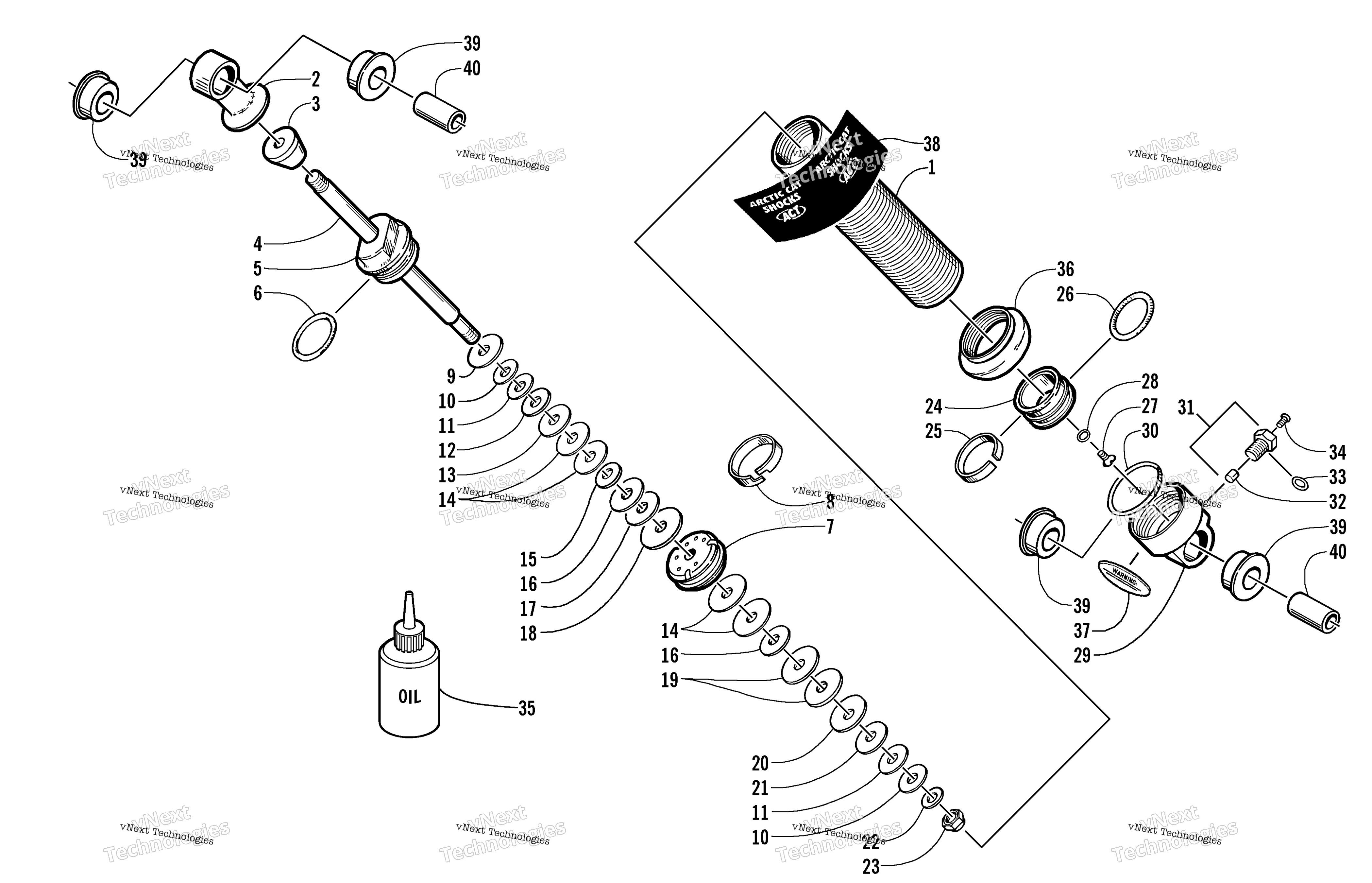 Передняя часть Suspension Shock Absorber