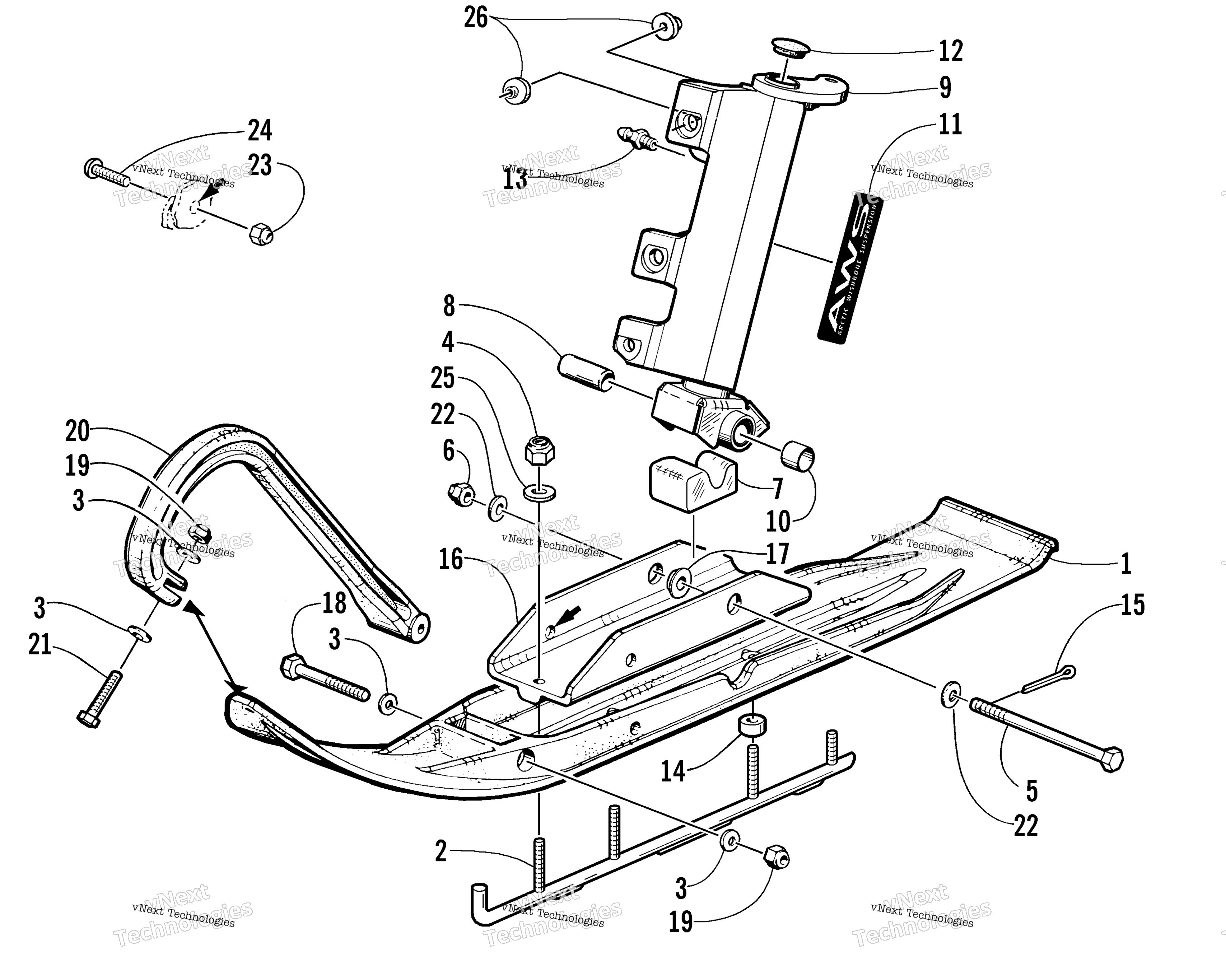 Ski и Spindle узел