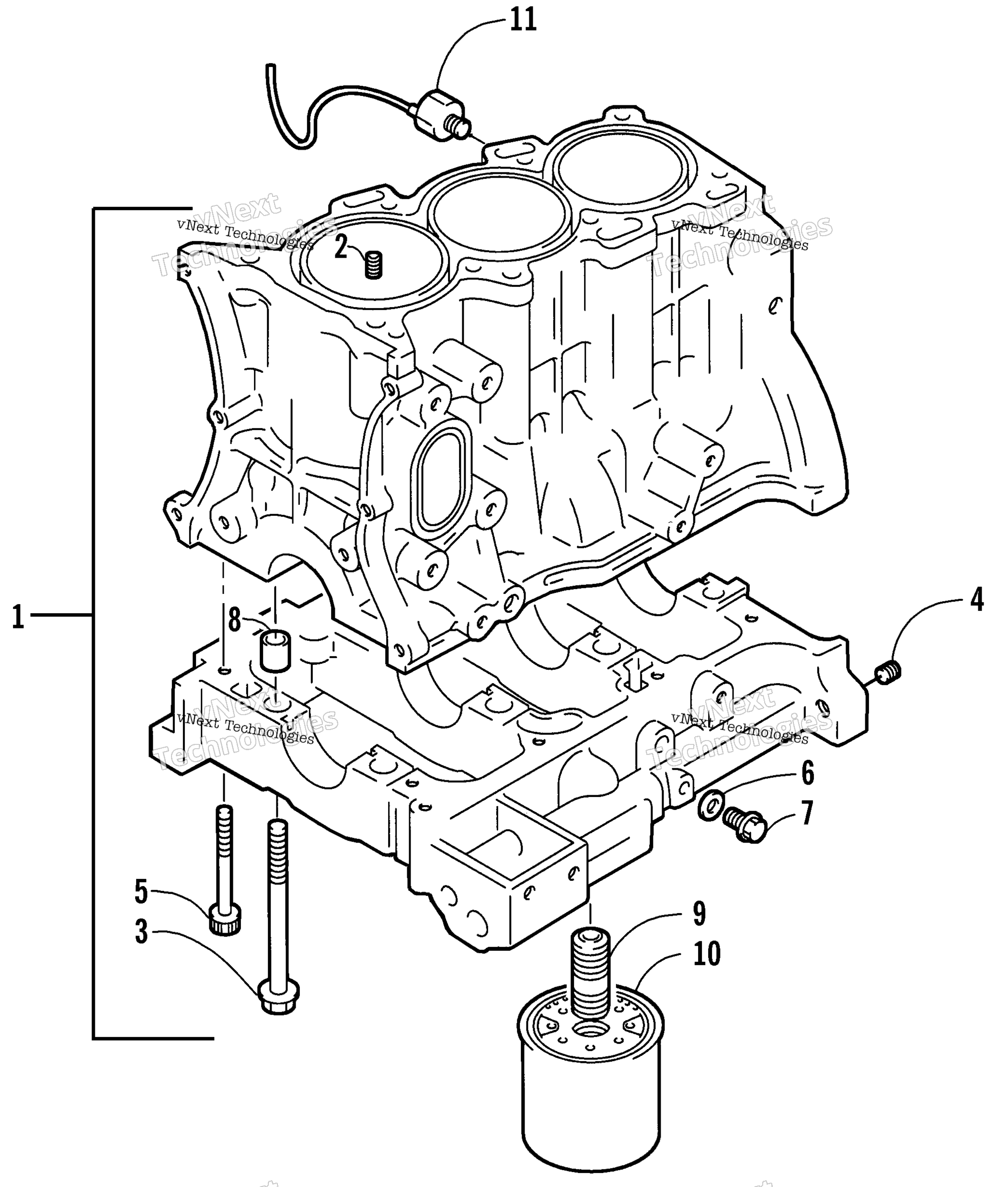 Цилиндр Block/Base Assembly