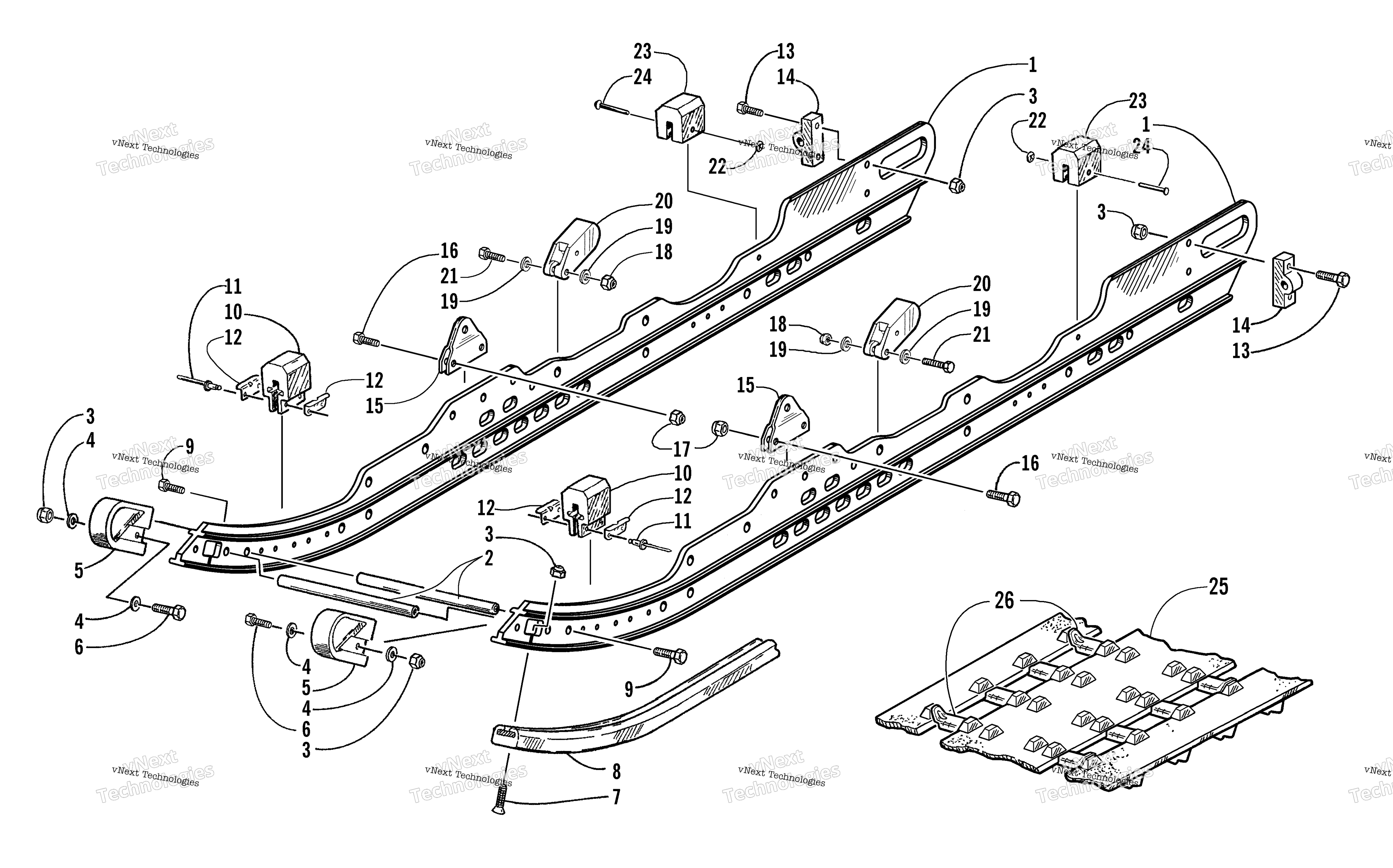 Slide Rail и Track узел