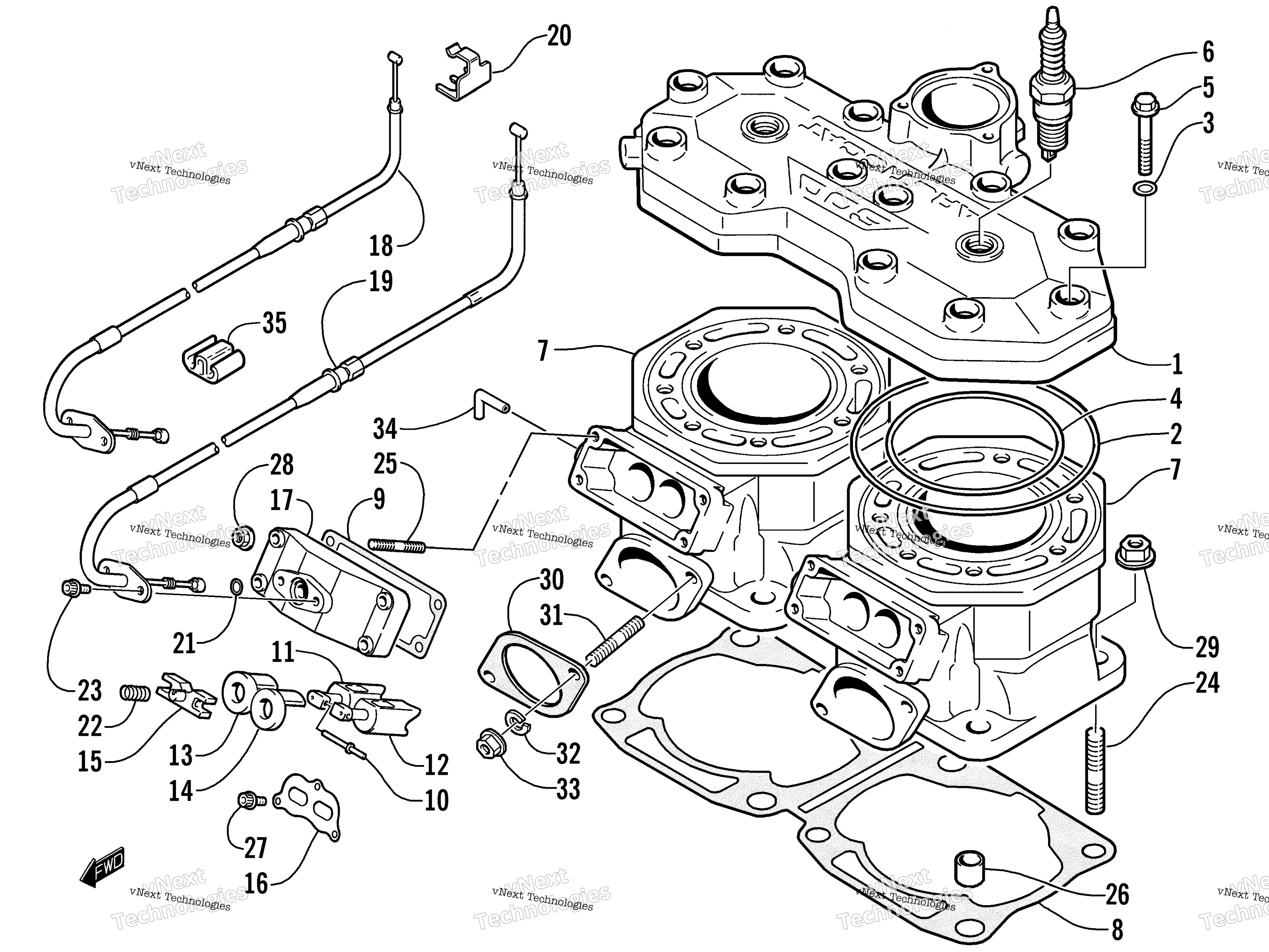 Цилиндр And Head Assembly