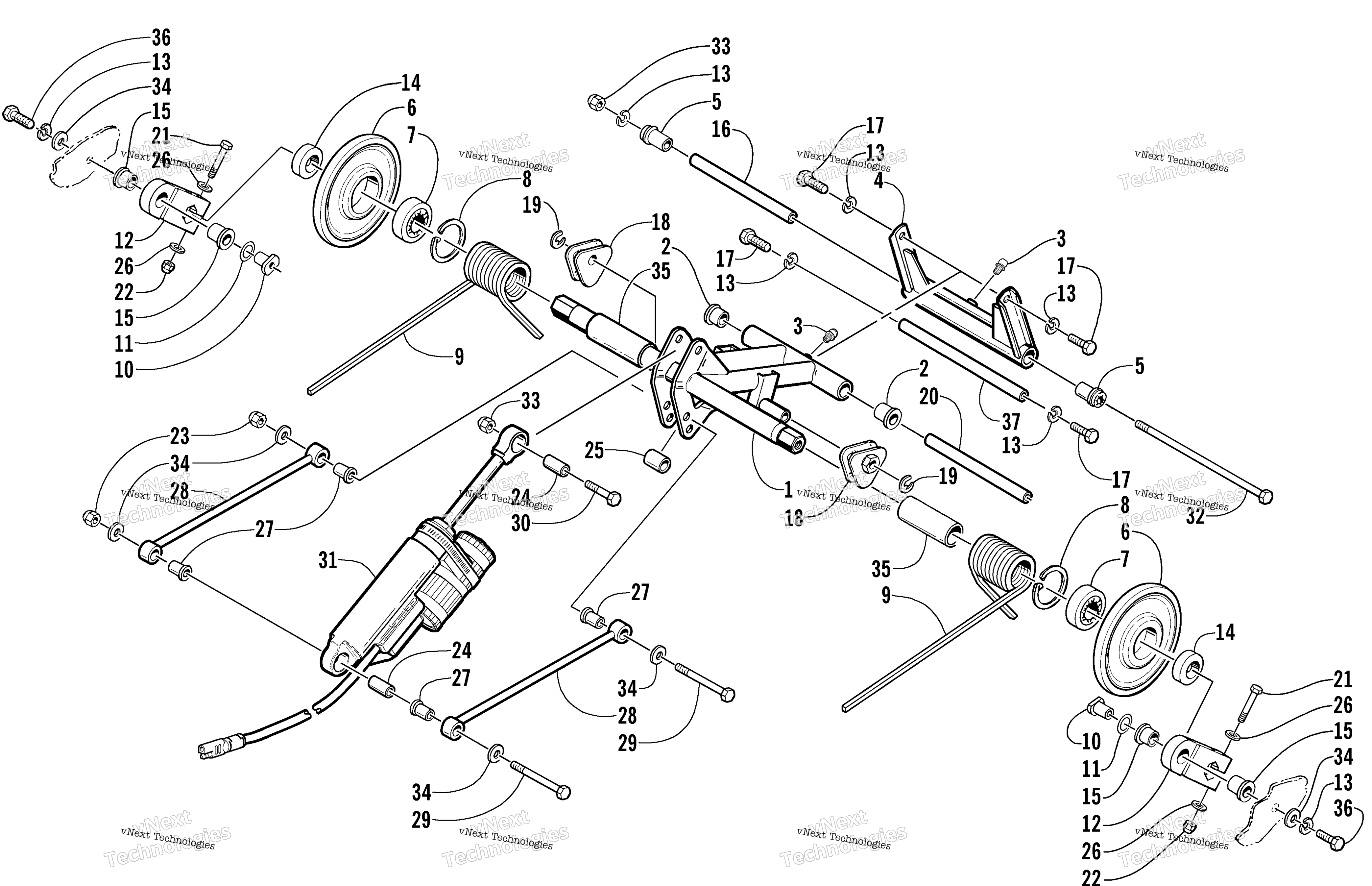 Задняя часть Suspension Rear Arm Assembly