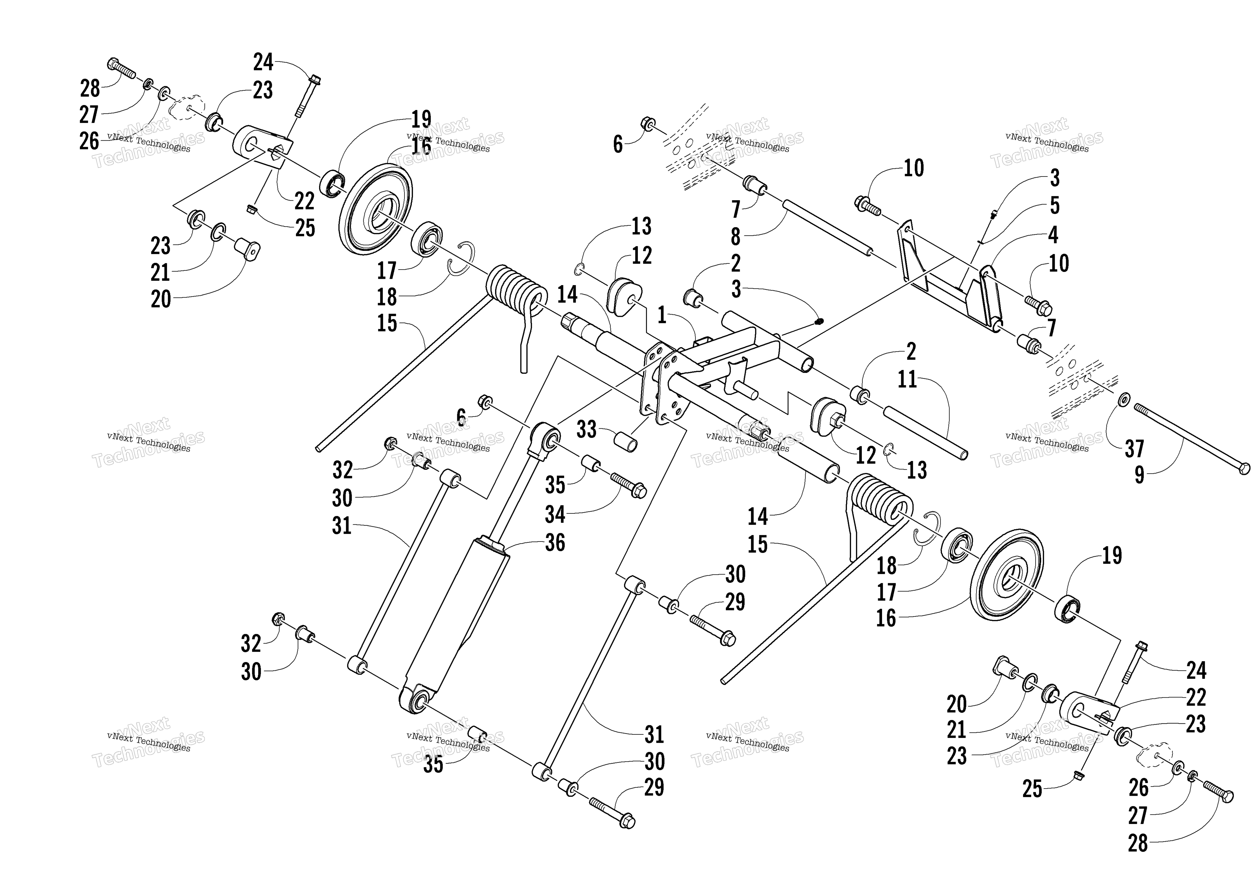 Задняя часть Suspension Rear Arm Assembly