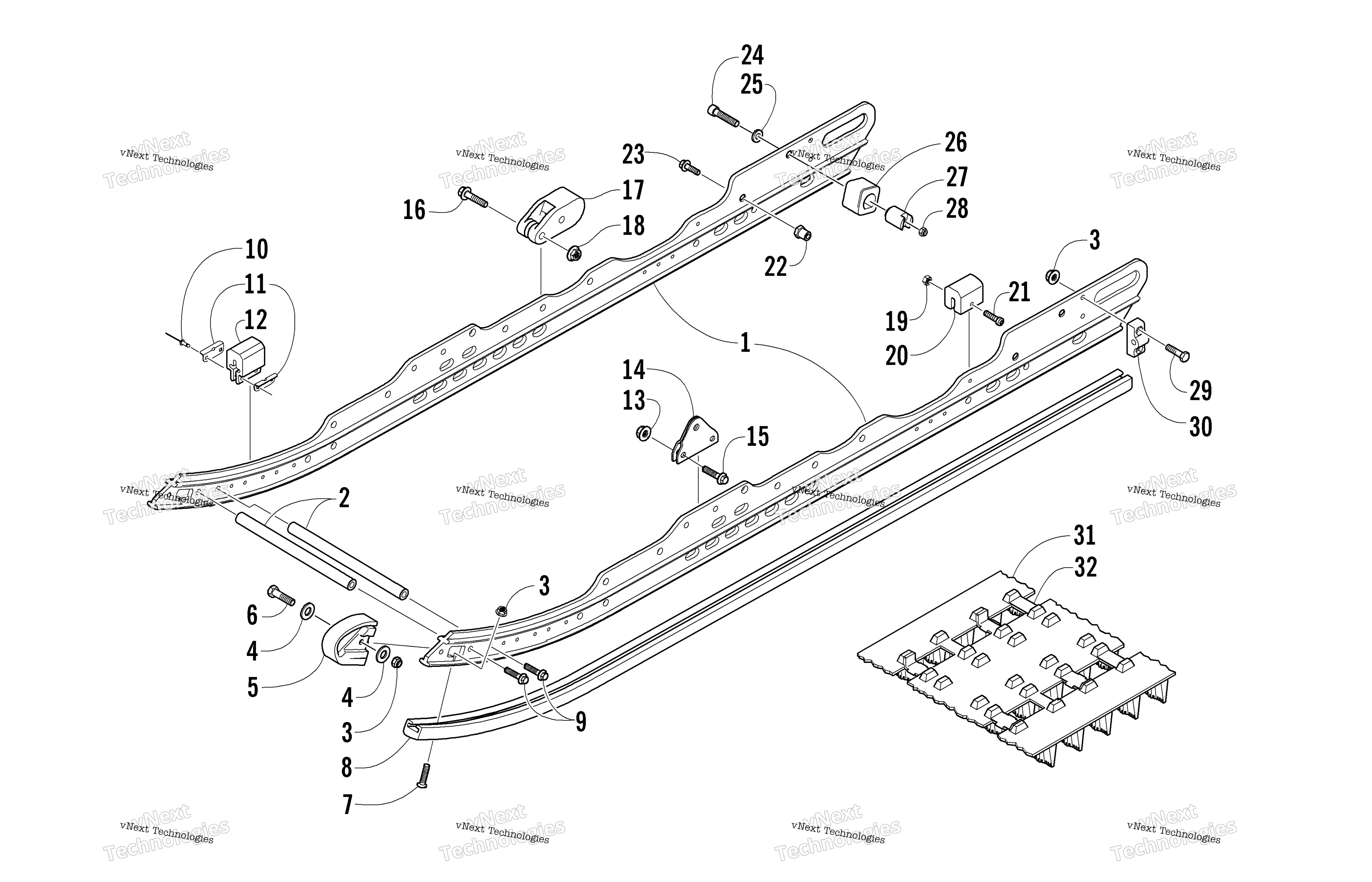 Slide Rail и Track узел