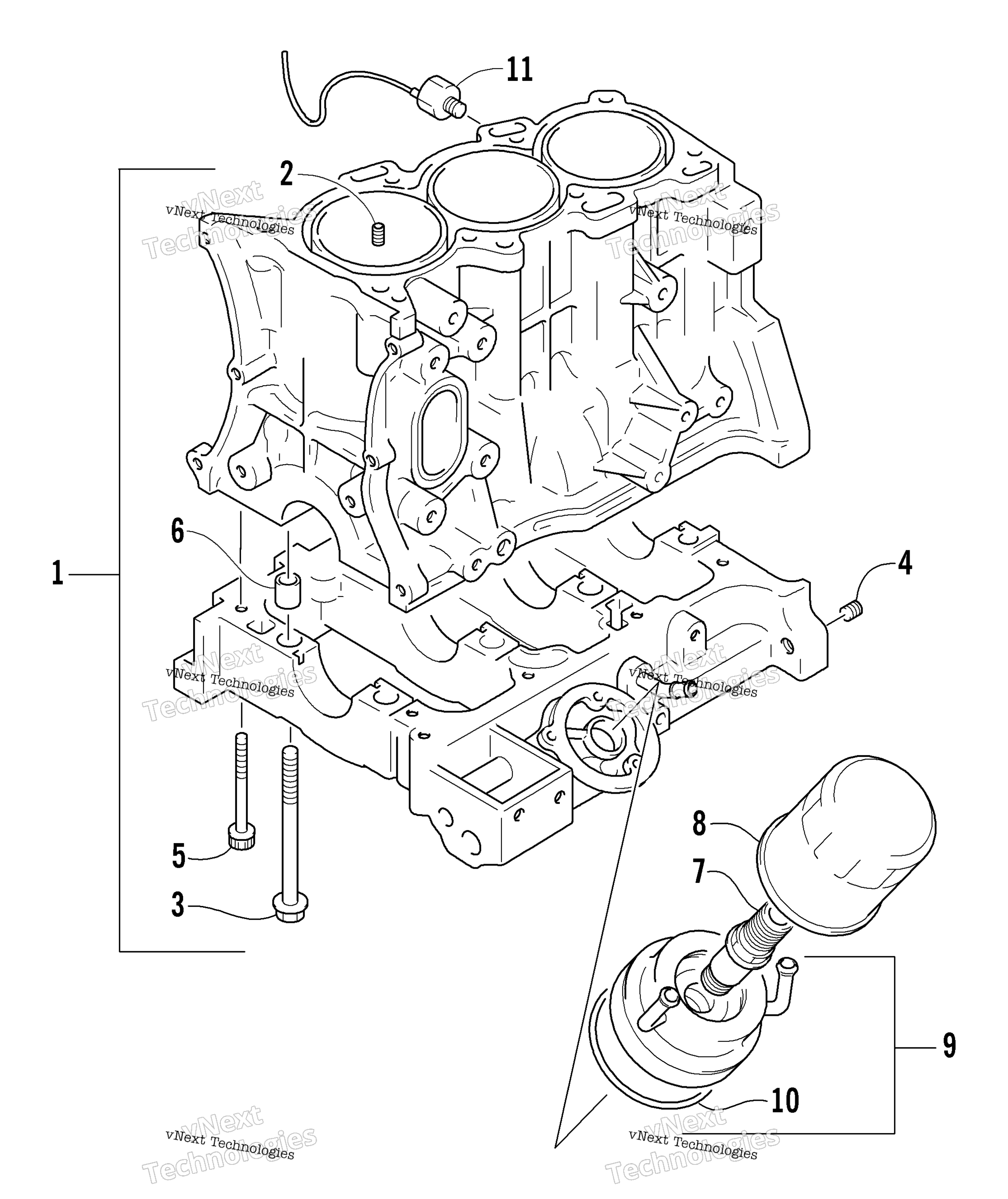 Цилиндр Block/Base Assembly