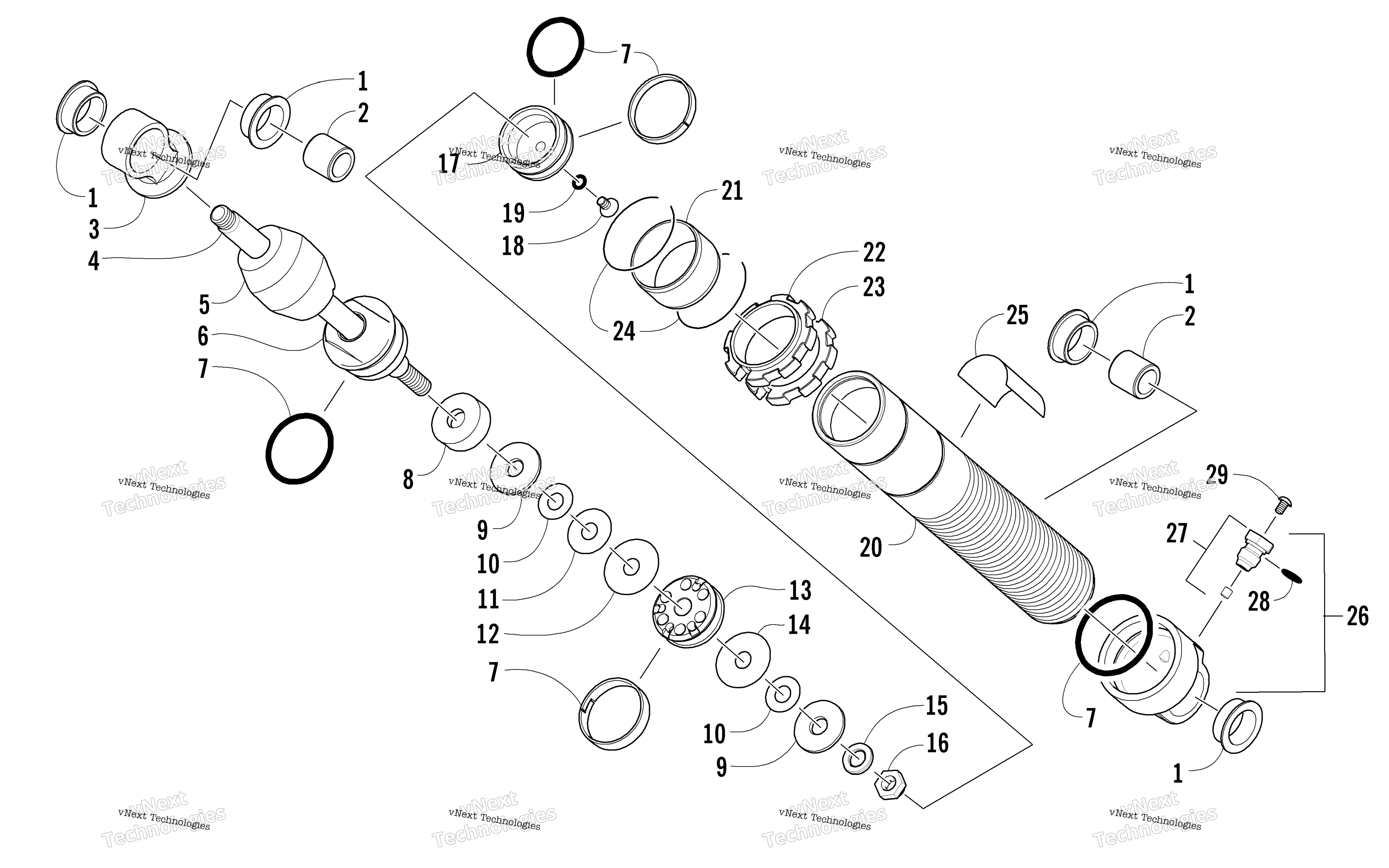 Передняя часть Suspension Shock Absorber