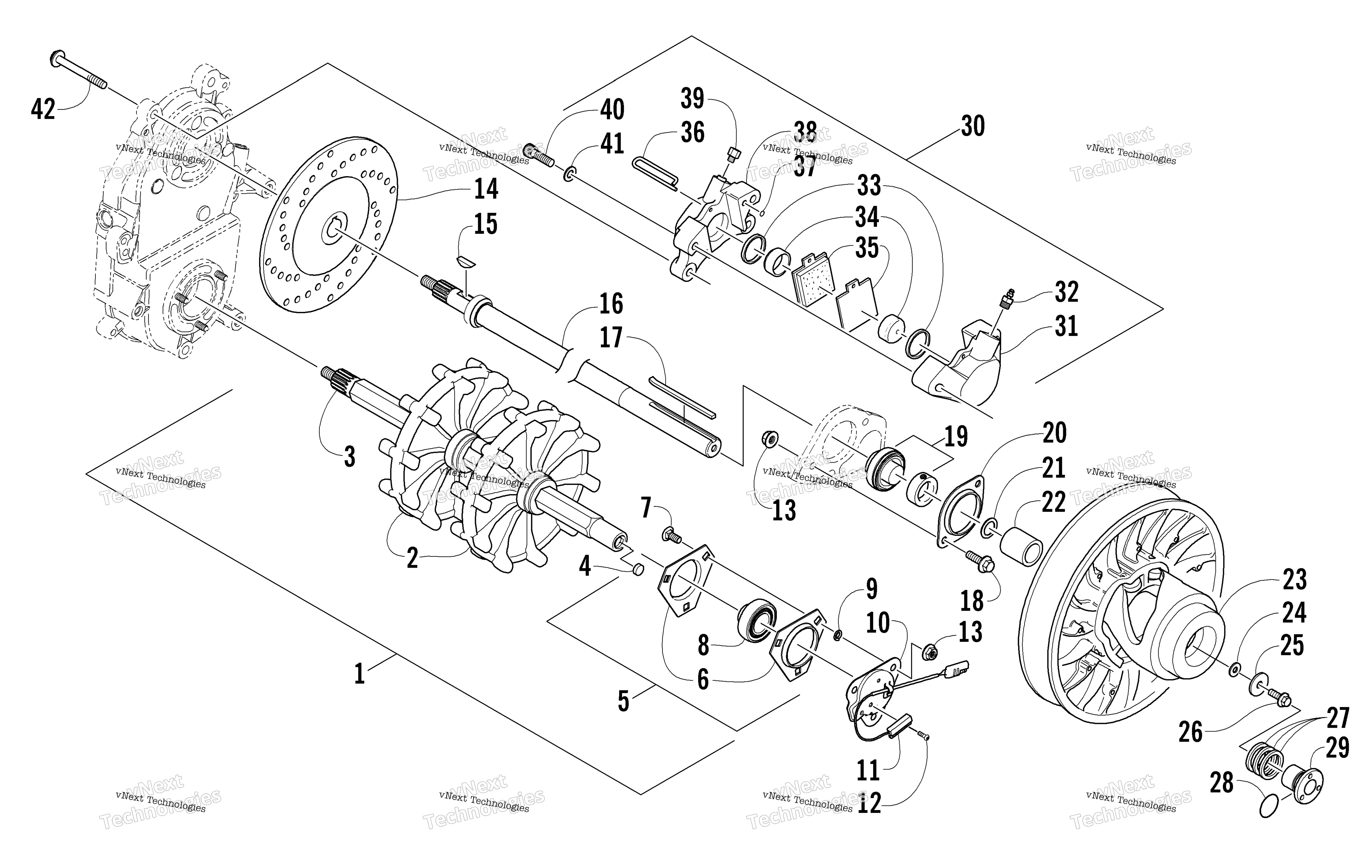 Привод Train Shaft And Brake Assemblies
