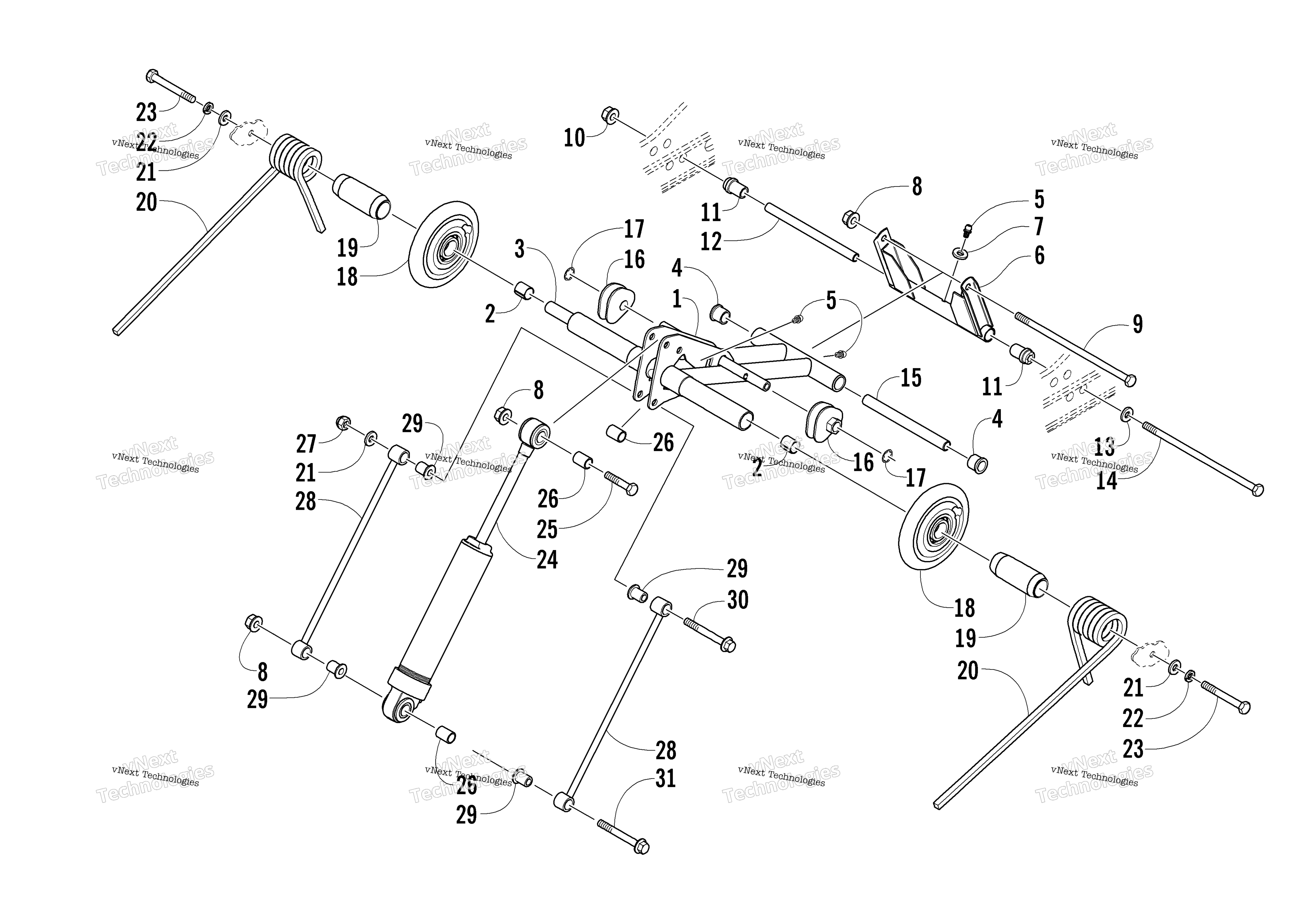 Задняя часть Suspension Rear Arm Assembly