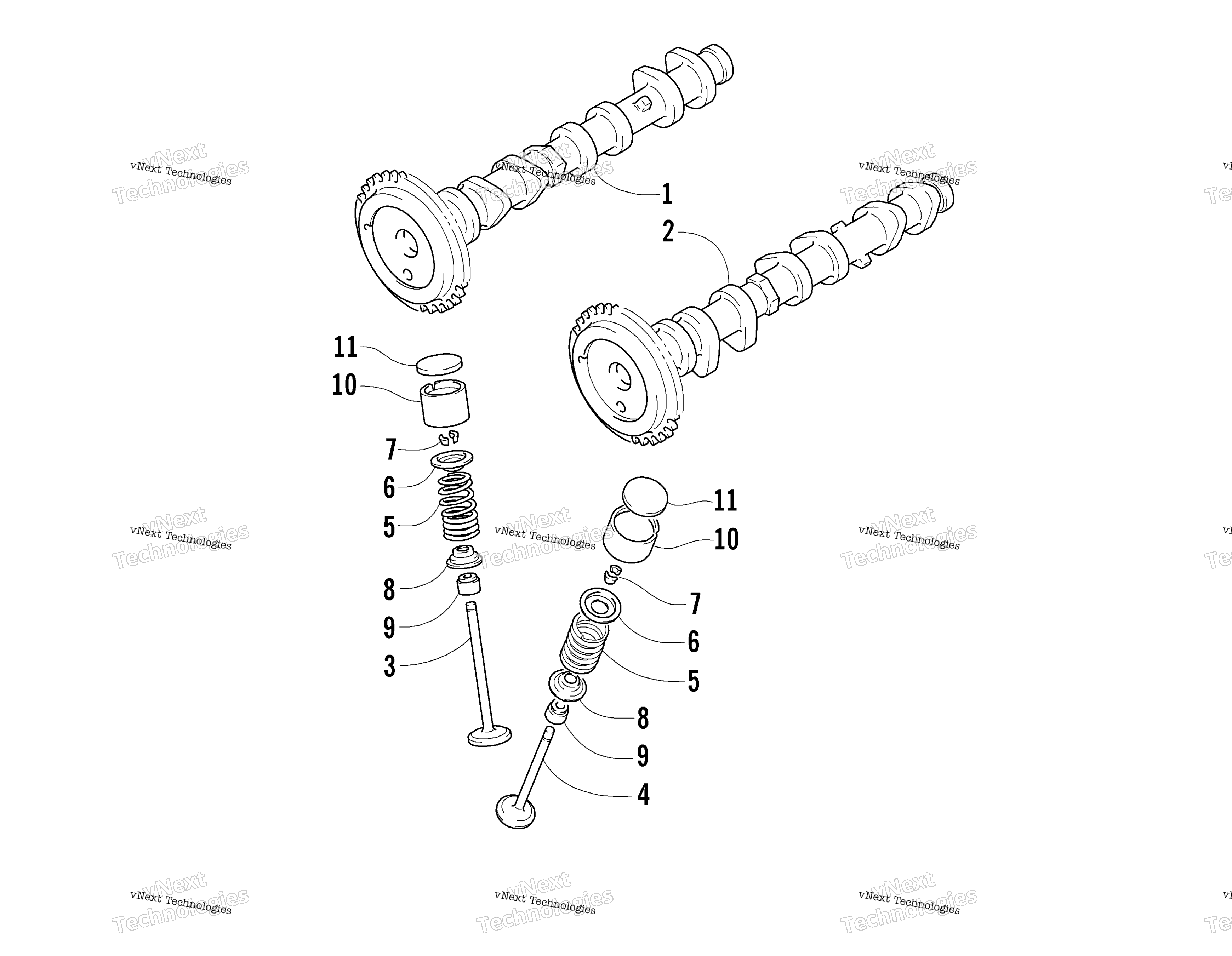 CAMSHAFT / клапан узел