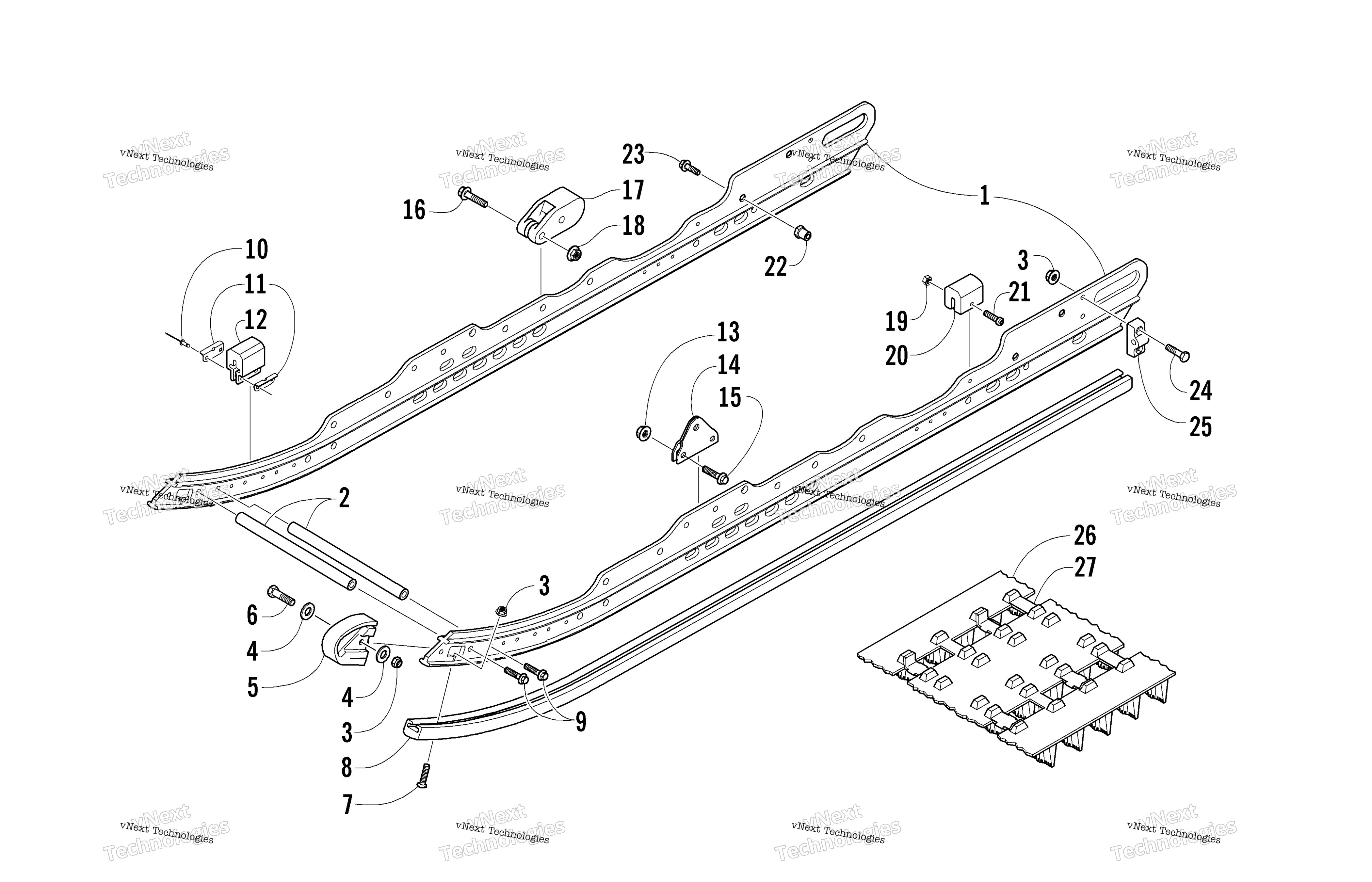 Slide Rail и Track узел