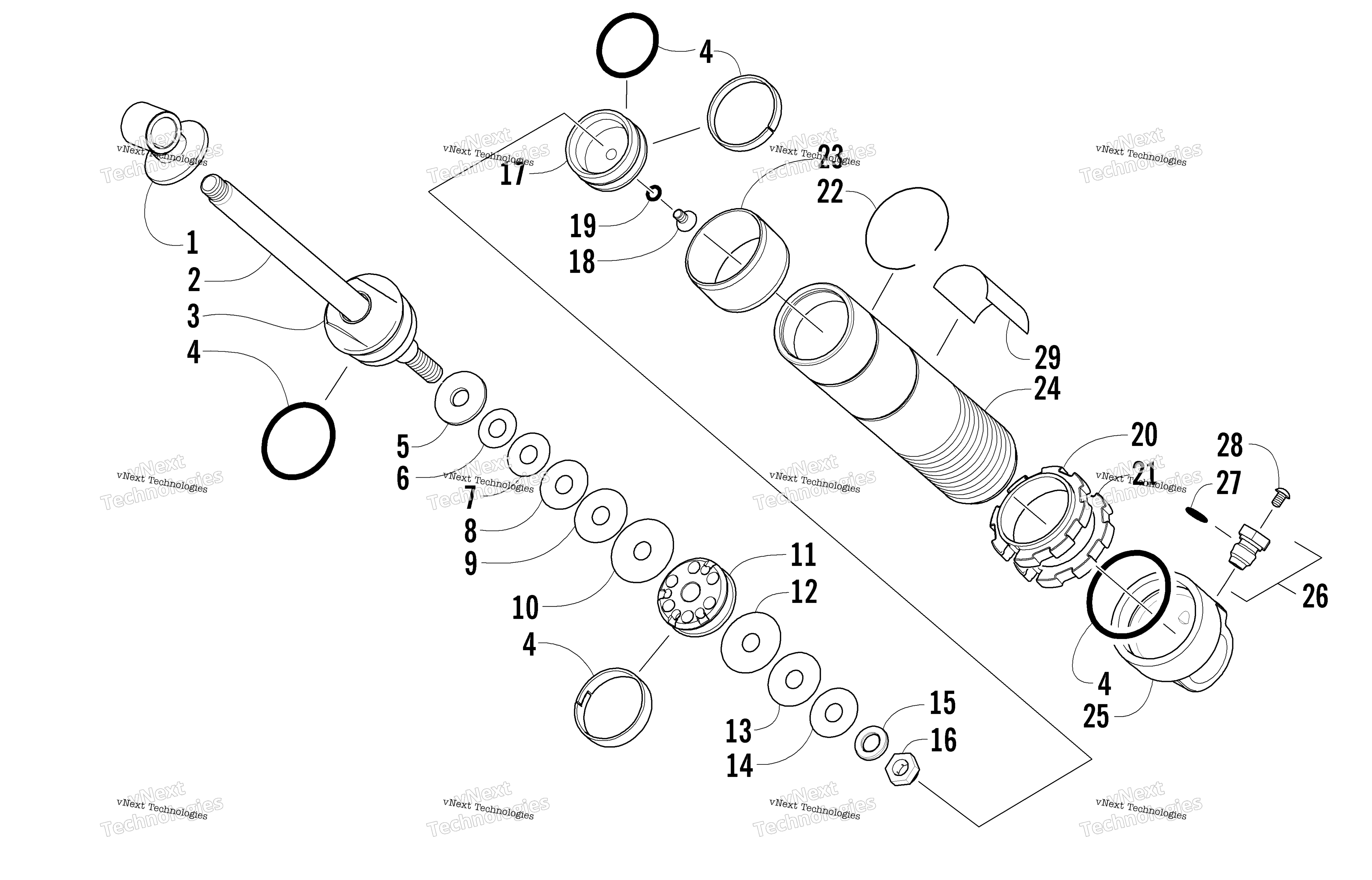 Задняя часть Suspension Front Arm Shock Absorber