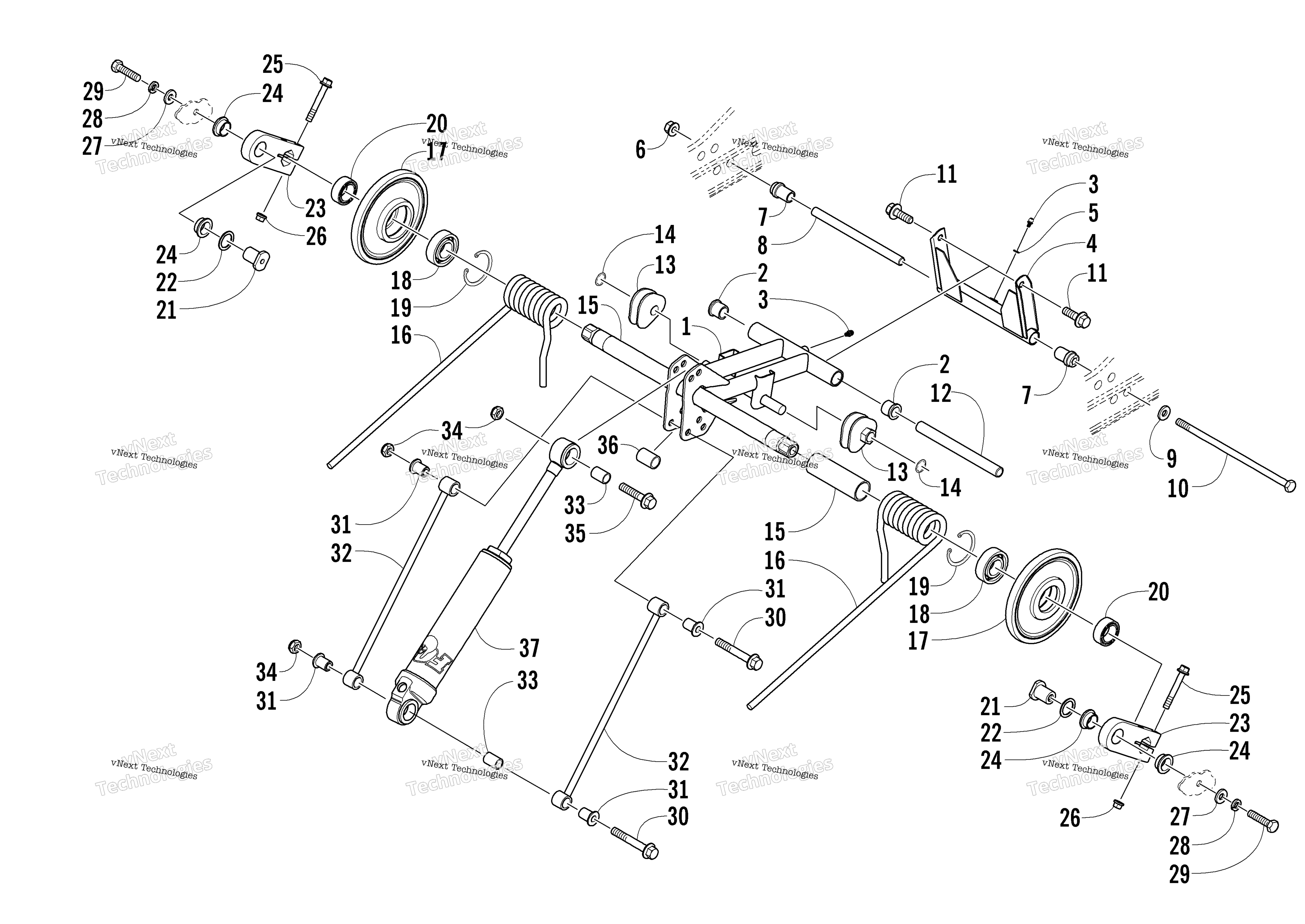 Задняя часть Suspension Rear Arm Assembly