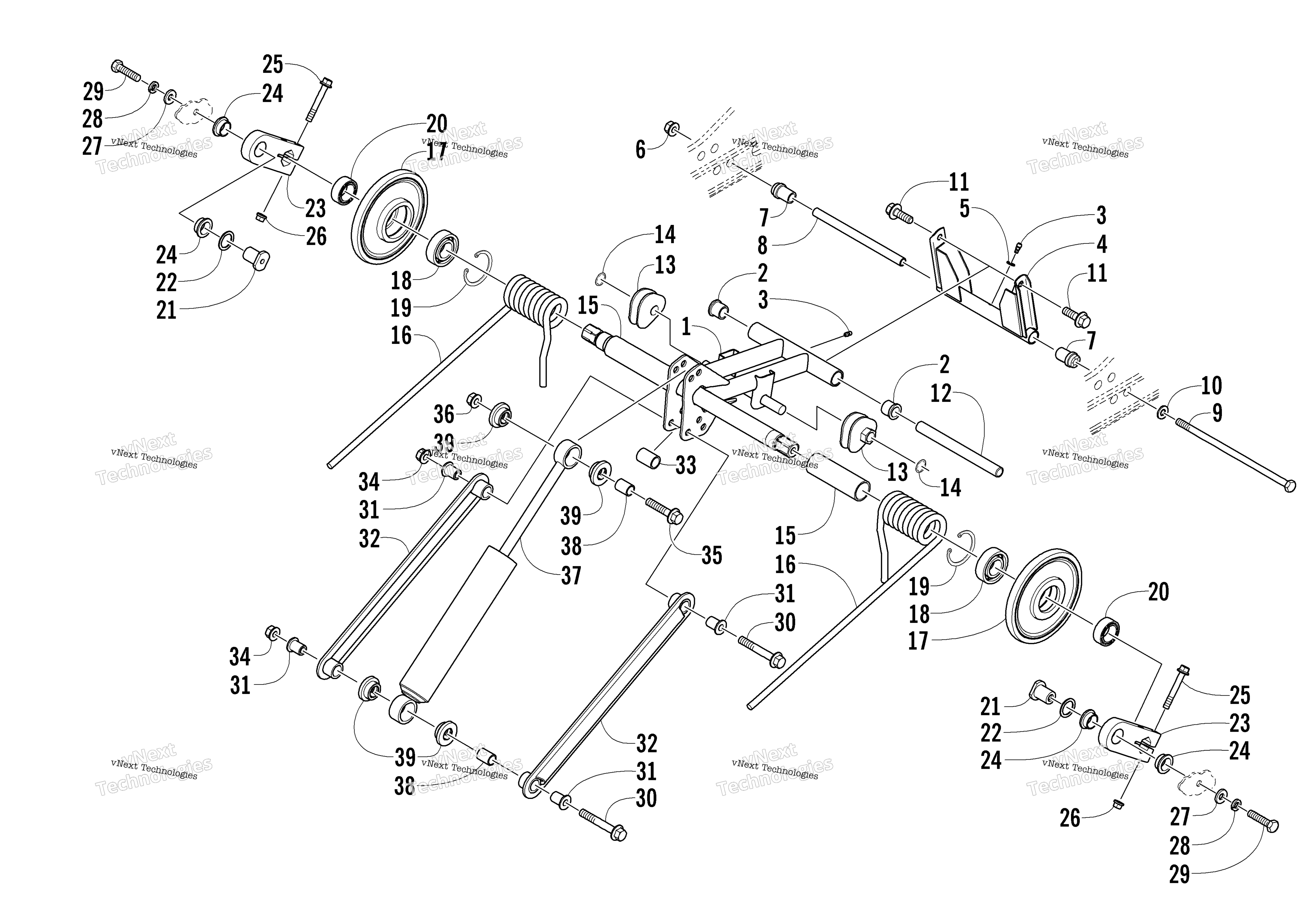 Задняя часть Suspension Rear Arm Assembly
