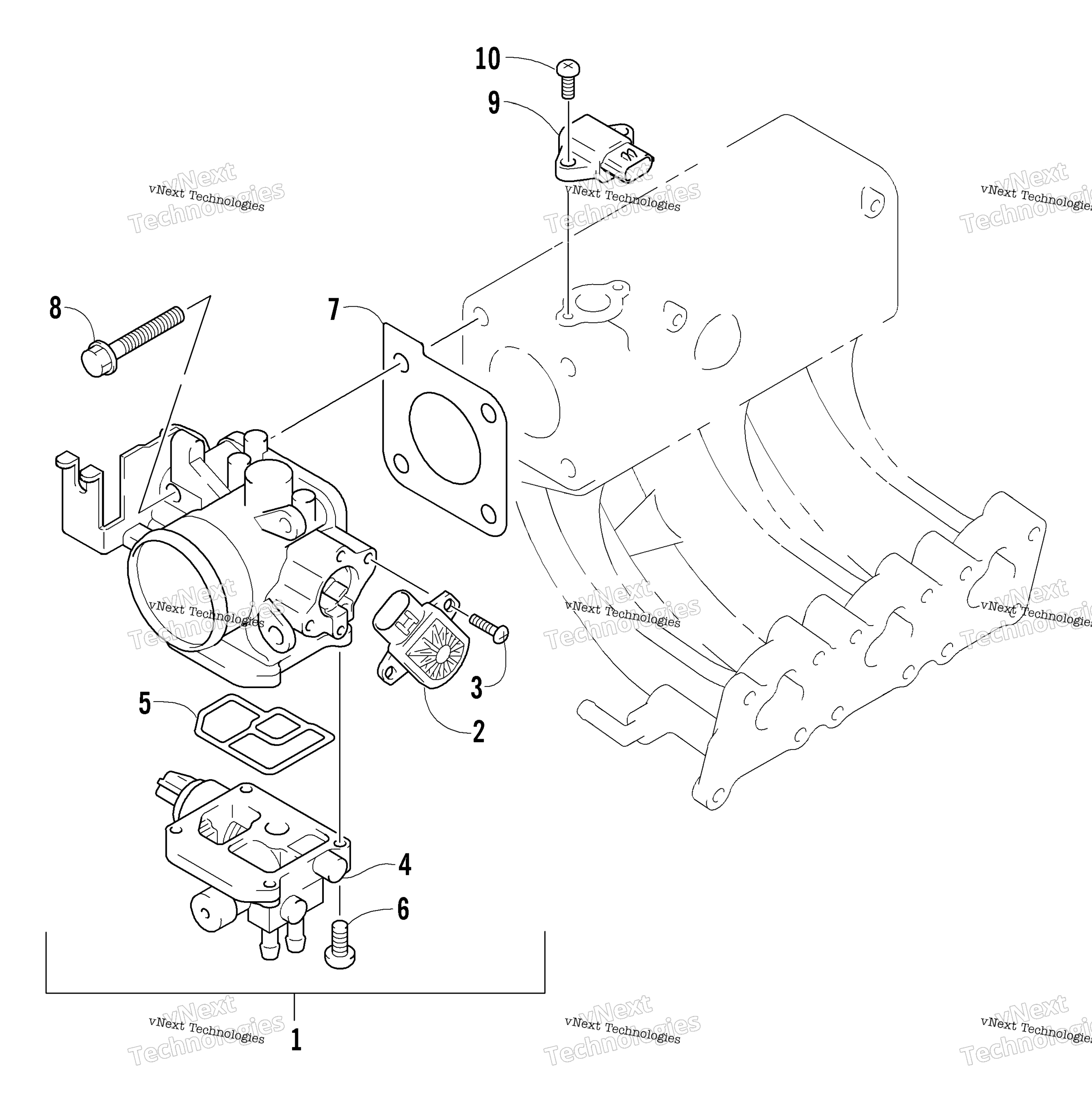 Дроссель Body Assembly